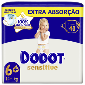 Fraldas Sensitive Extra +14kg T6+