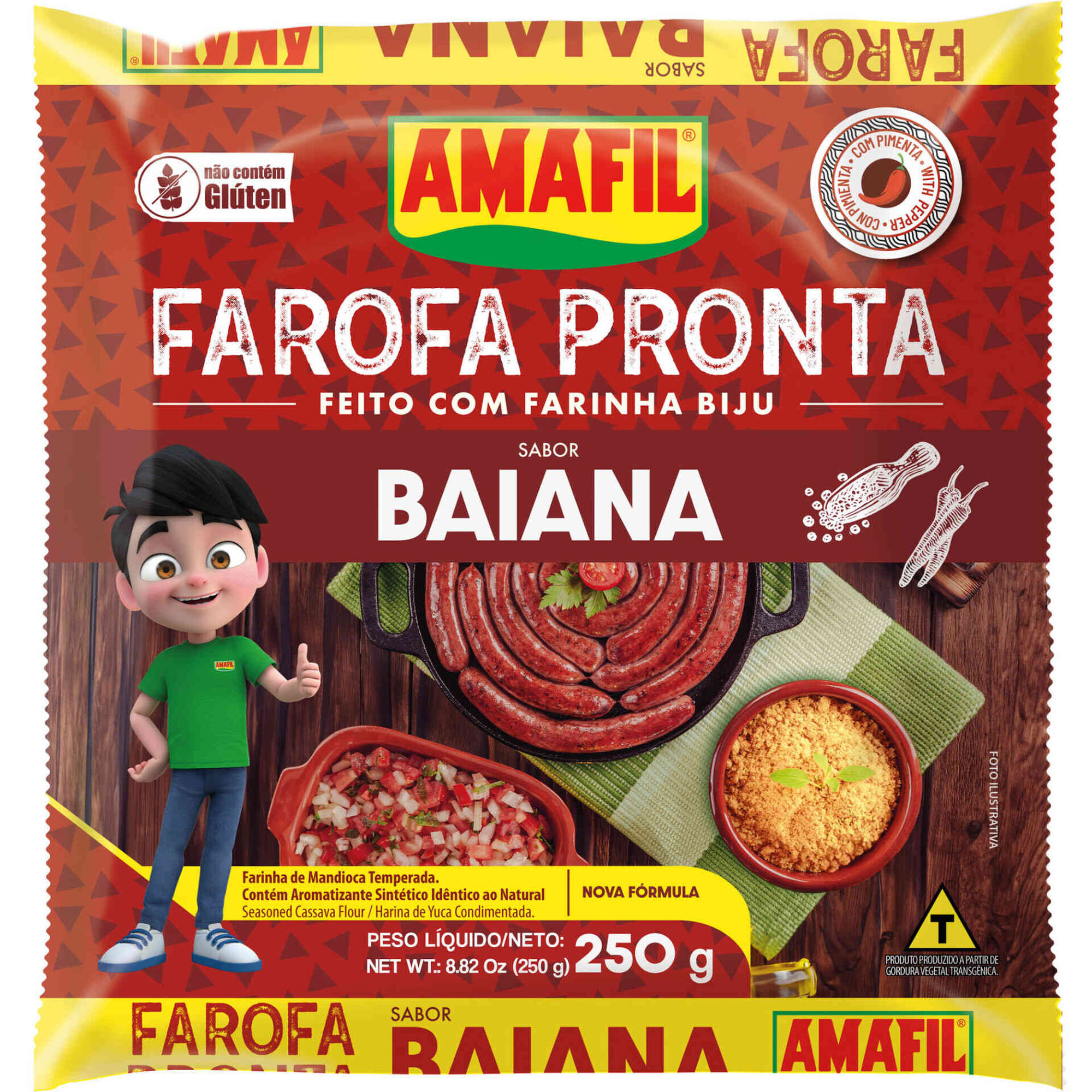 Farofa de Mandioca Sabor Baiana Amafil