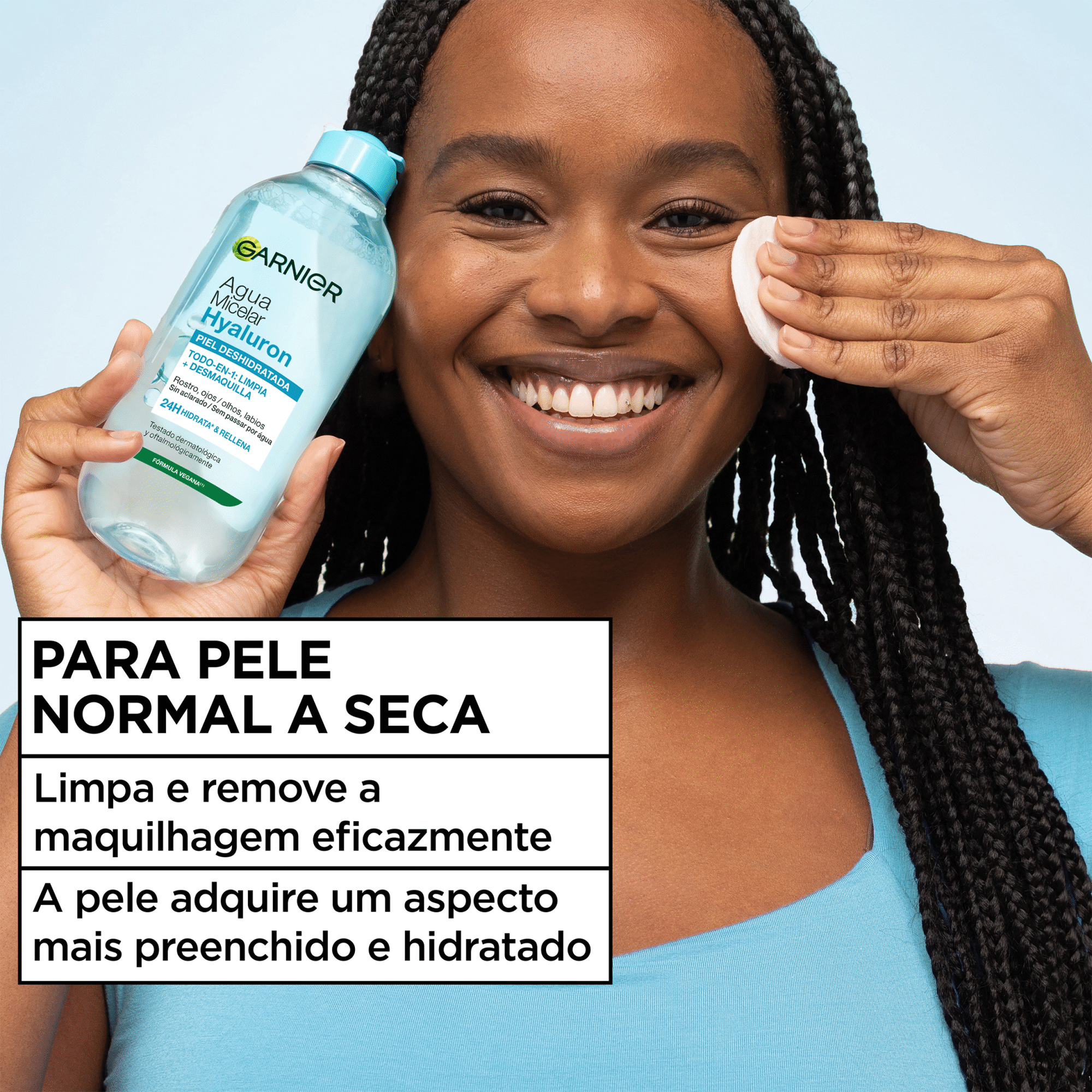 &Aacute;gua Micelar Tudo em Um Aloe Hialur&oacute;nico Garnier Skin Active