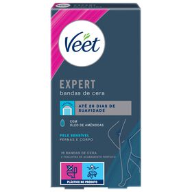 Bandas Depilat&oacute;rias Cera Fria Corpo Pele Sens&iacute;vel Veet