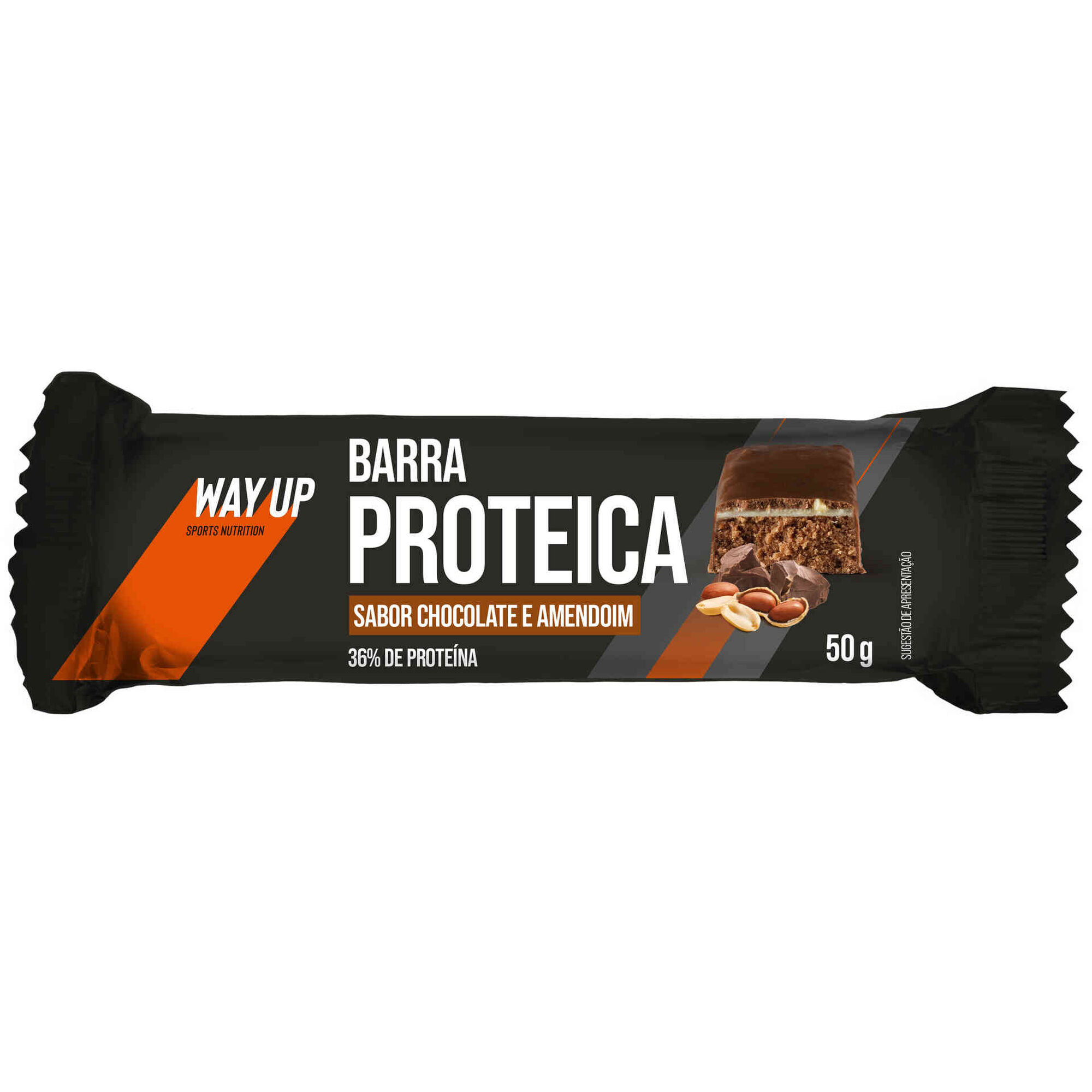 Barra Proteína Chocolate e Amendoim