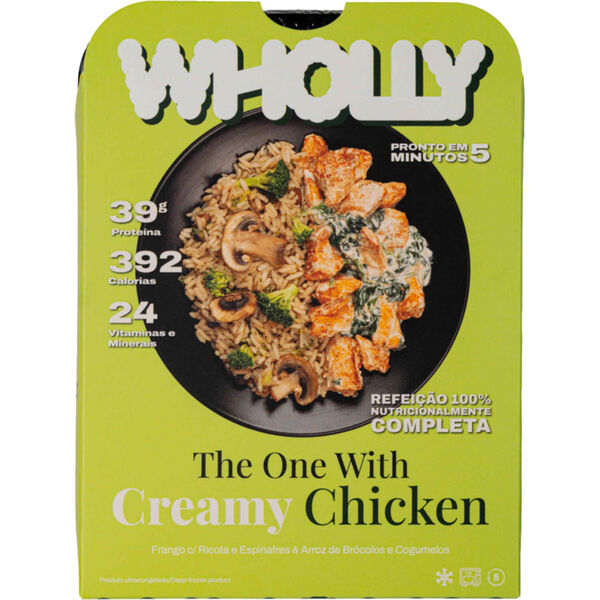 Frango com Ricota, Espinafres e Arroz Wholly