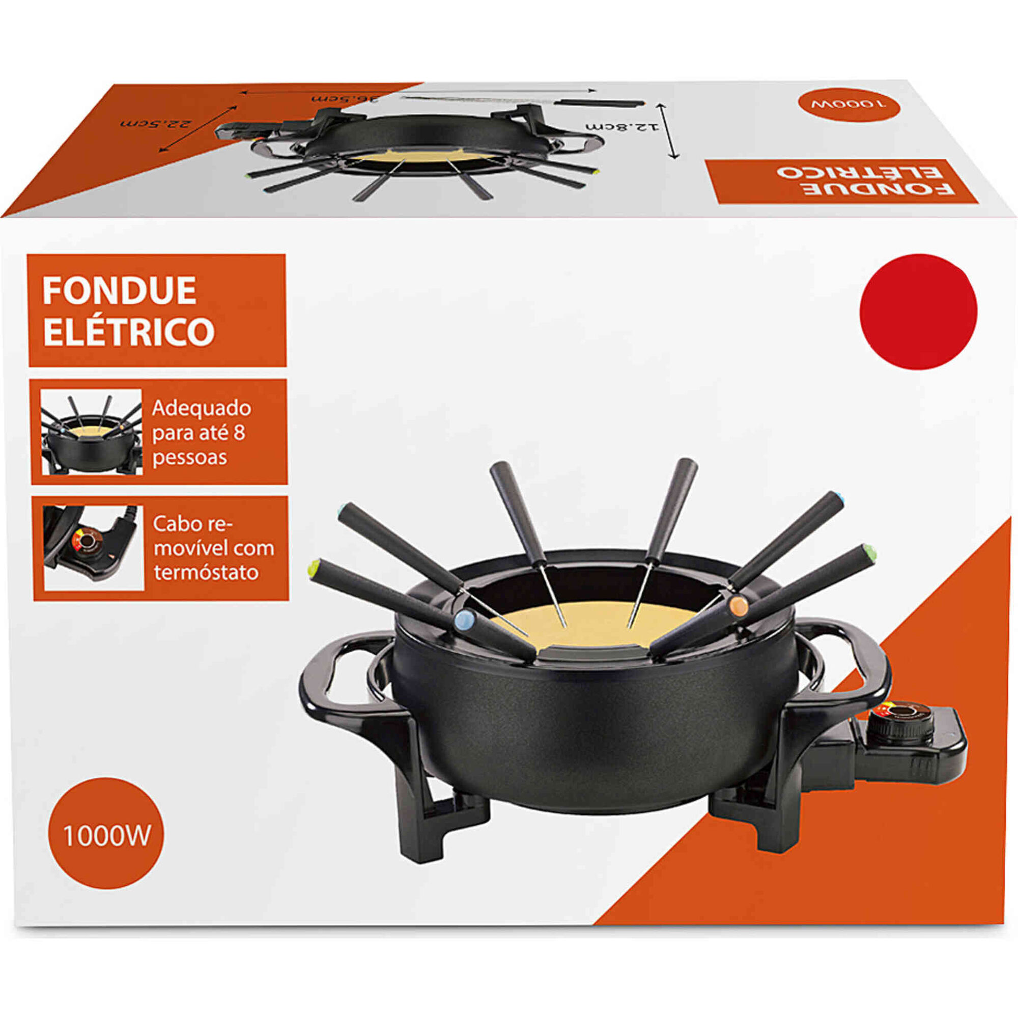 Fondue Elétrico 1,5L 1000W Antiaderente