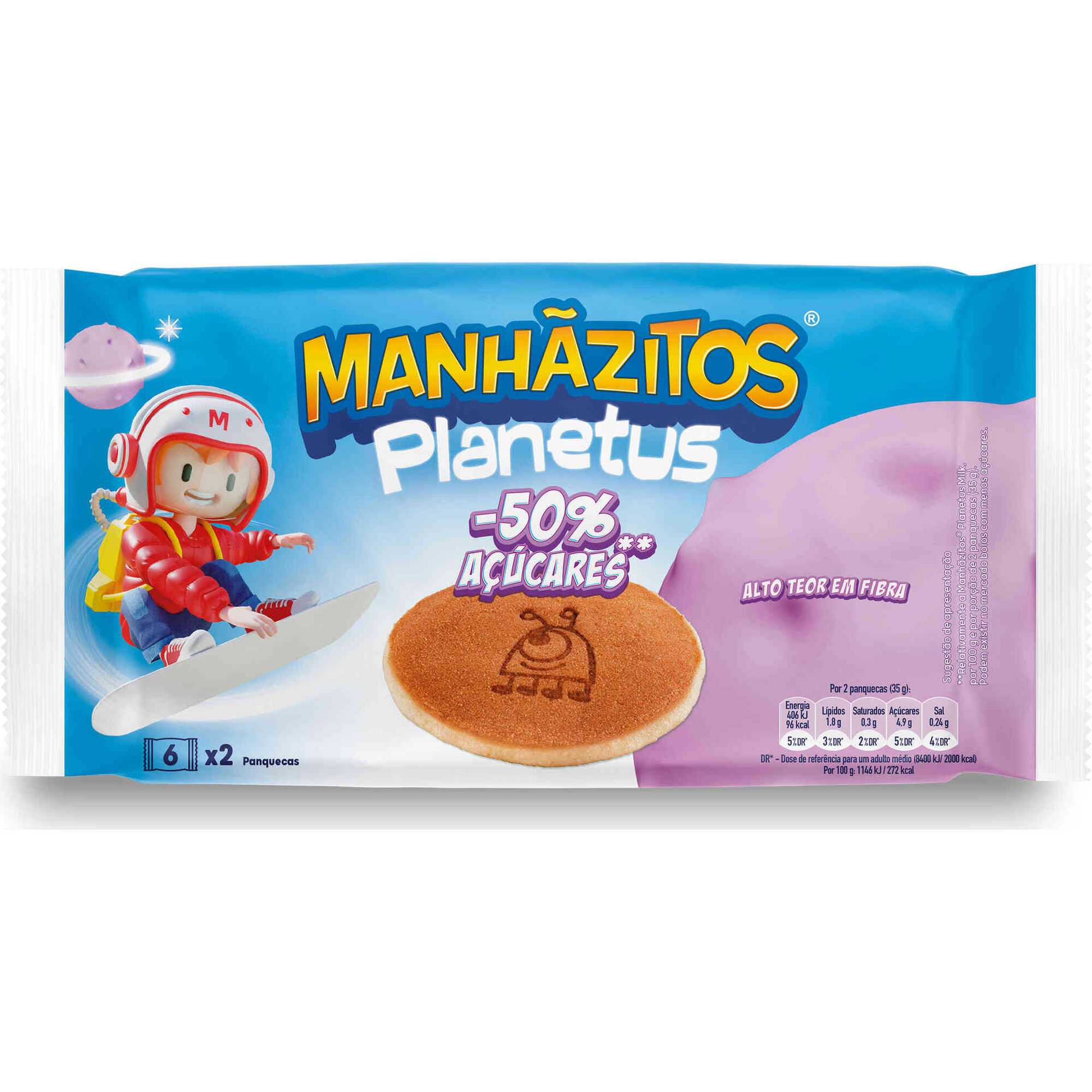 Bolo Planetus com -50% Açúcares