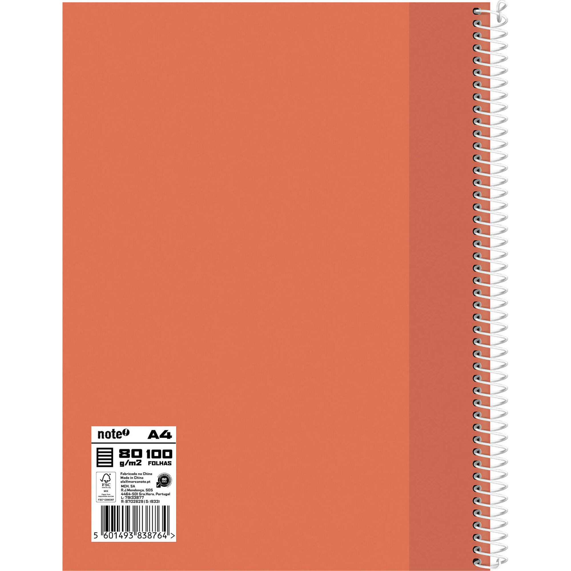 Caderno A4 100 Folhas Pautado (v&aacute;rias cores) Note!