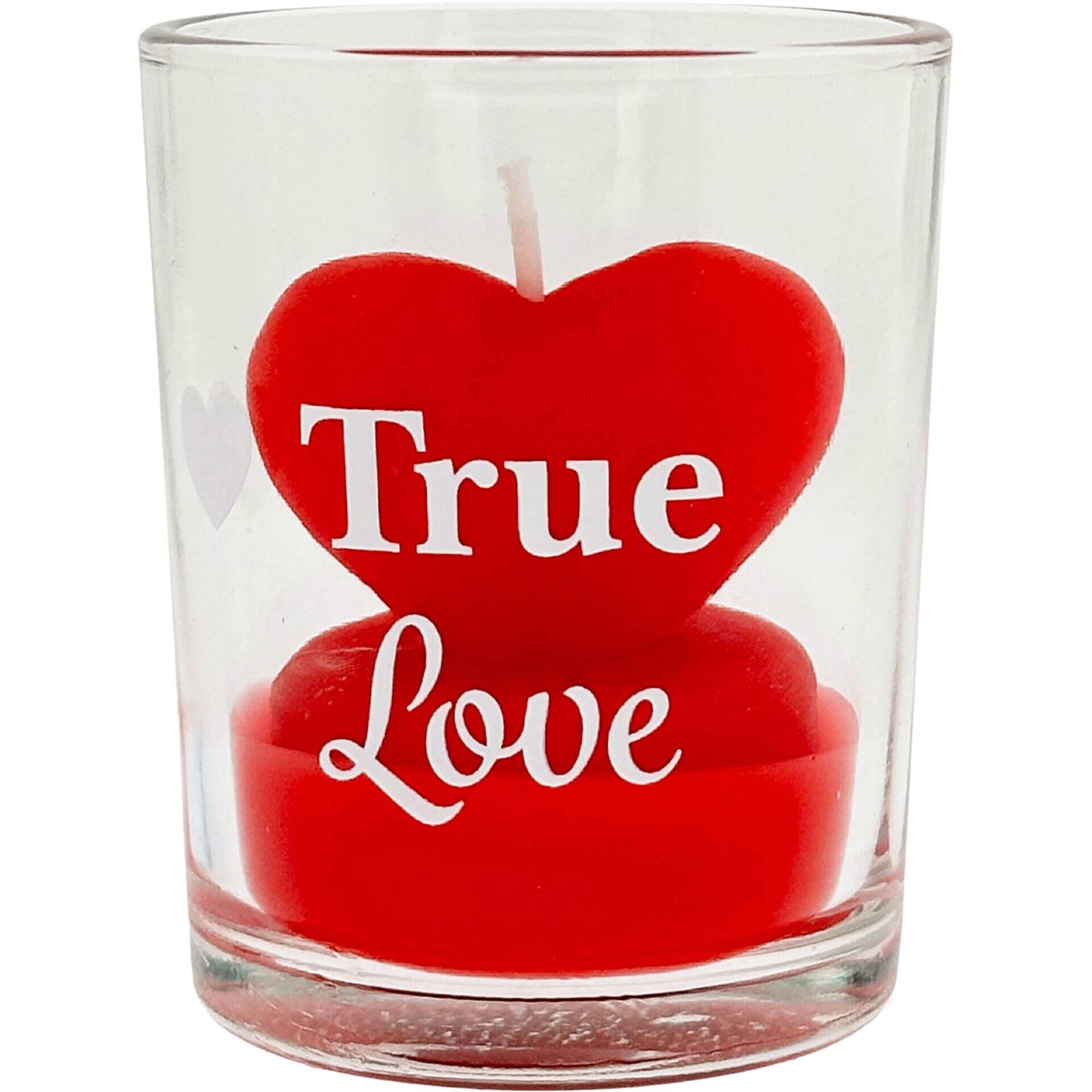 Vela em Copo 165g Cora&ccedil;&atilde;o True Love Kasa