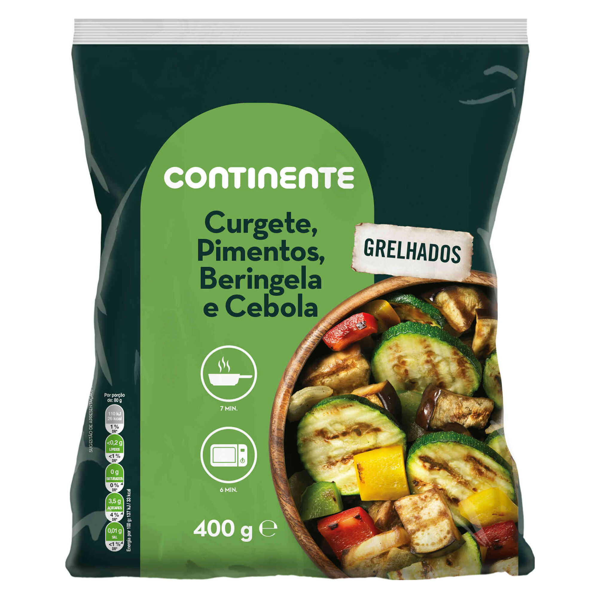 Mistura de Curgete, Beringela e Pimentos Grelhados
