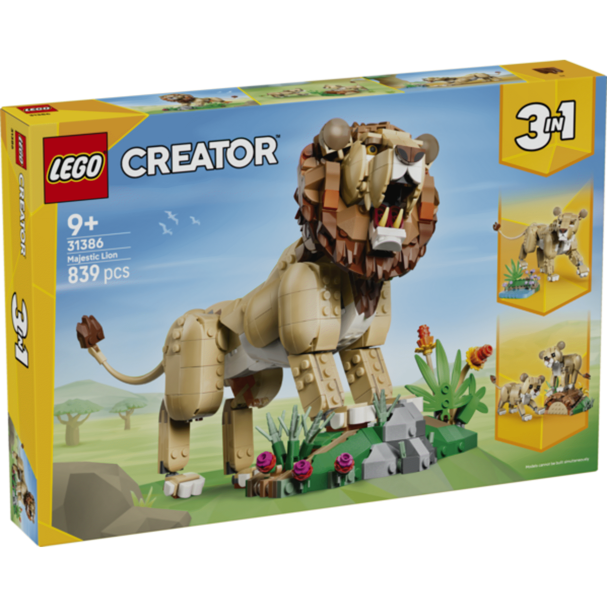 LEGO Creator - Animais Selvagens: Le&atilde;o Majestoso - 31386