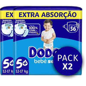 Fraldas Bebé Seco Extra 12-17kg T5+ Dodot