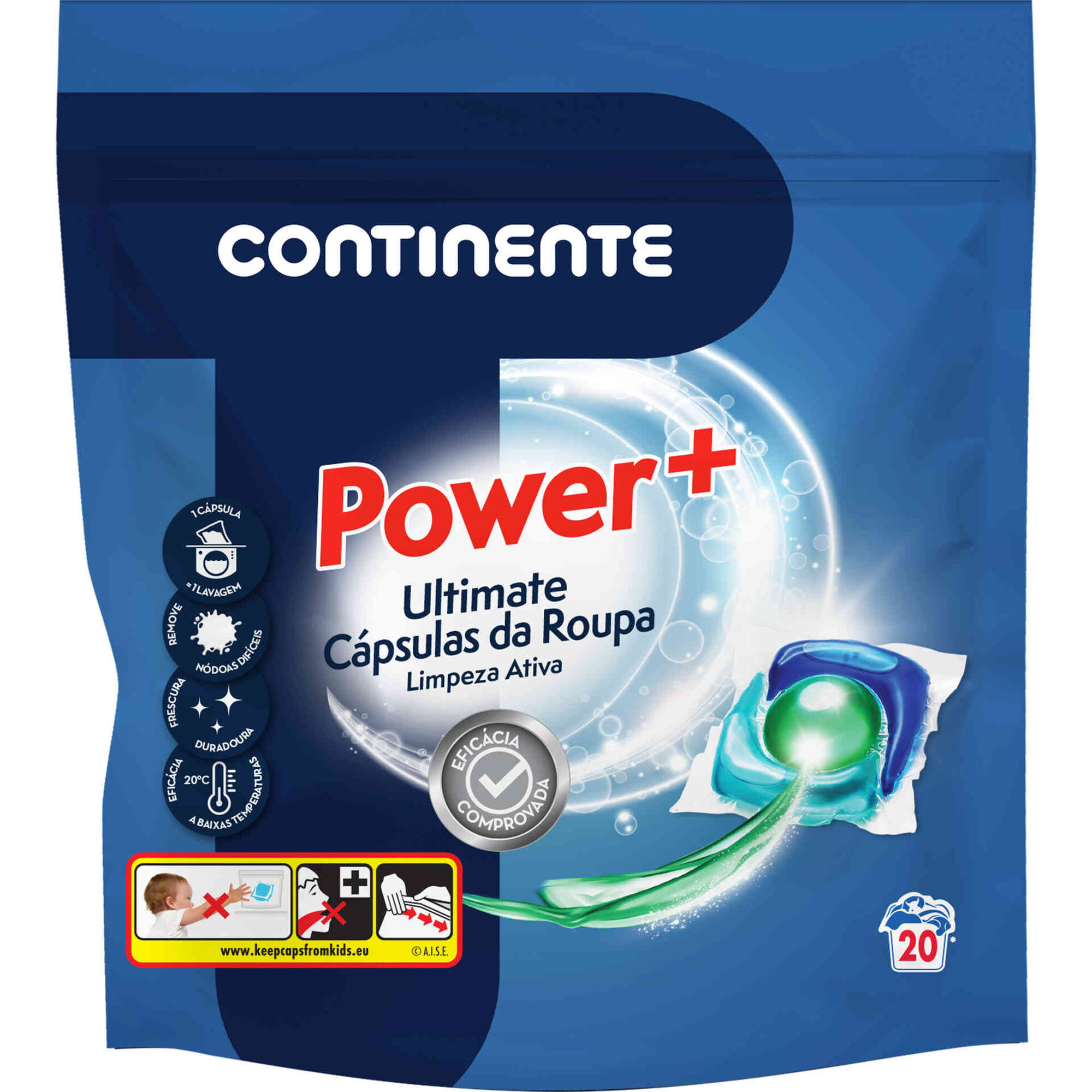 Detergente Máquina Roupa Cápsulas Limpeza Ativa