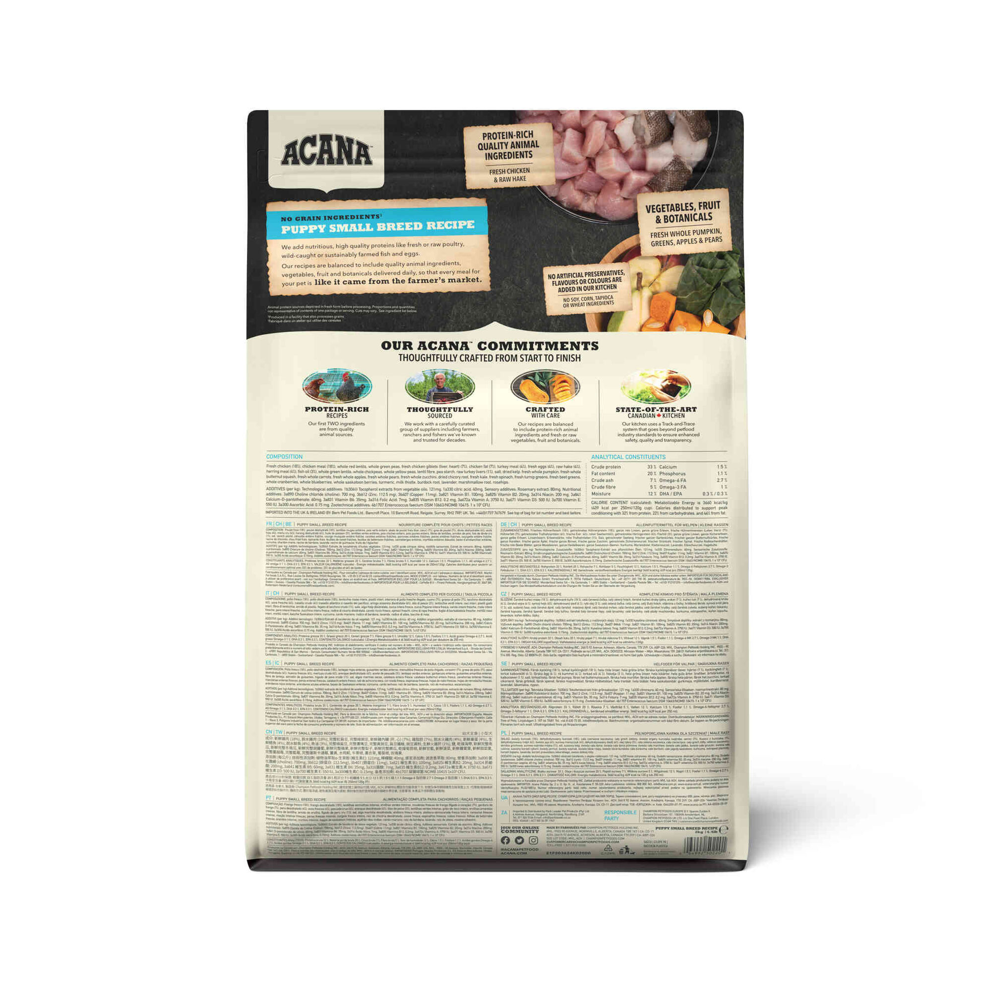 Ra&ccedil;&atilde;o para C&atilde;o J&uacute;nior Small Breed Recipe Acana