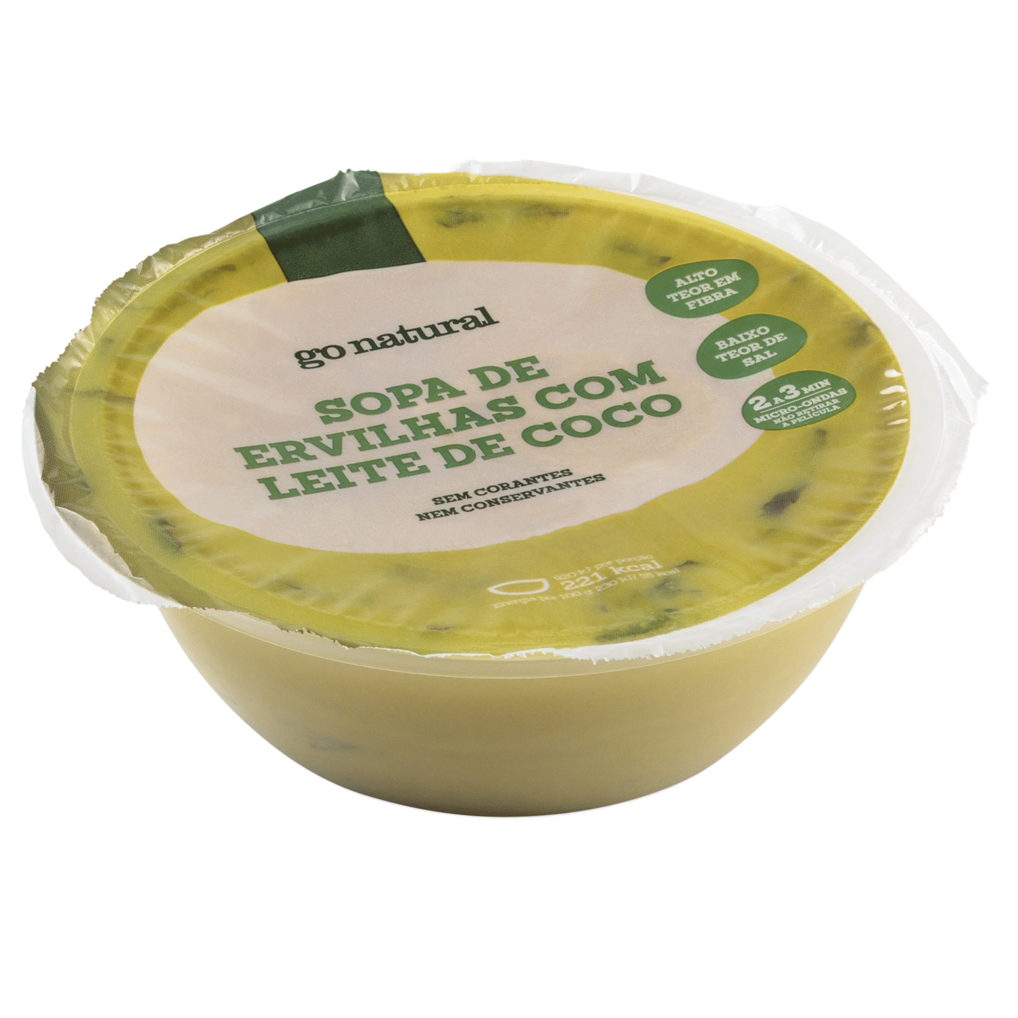 Sopa de Ervilhas com Leite de Coco