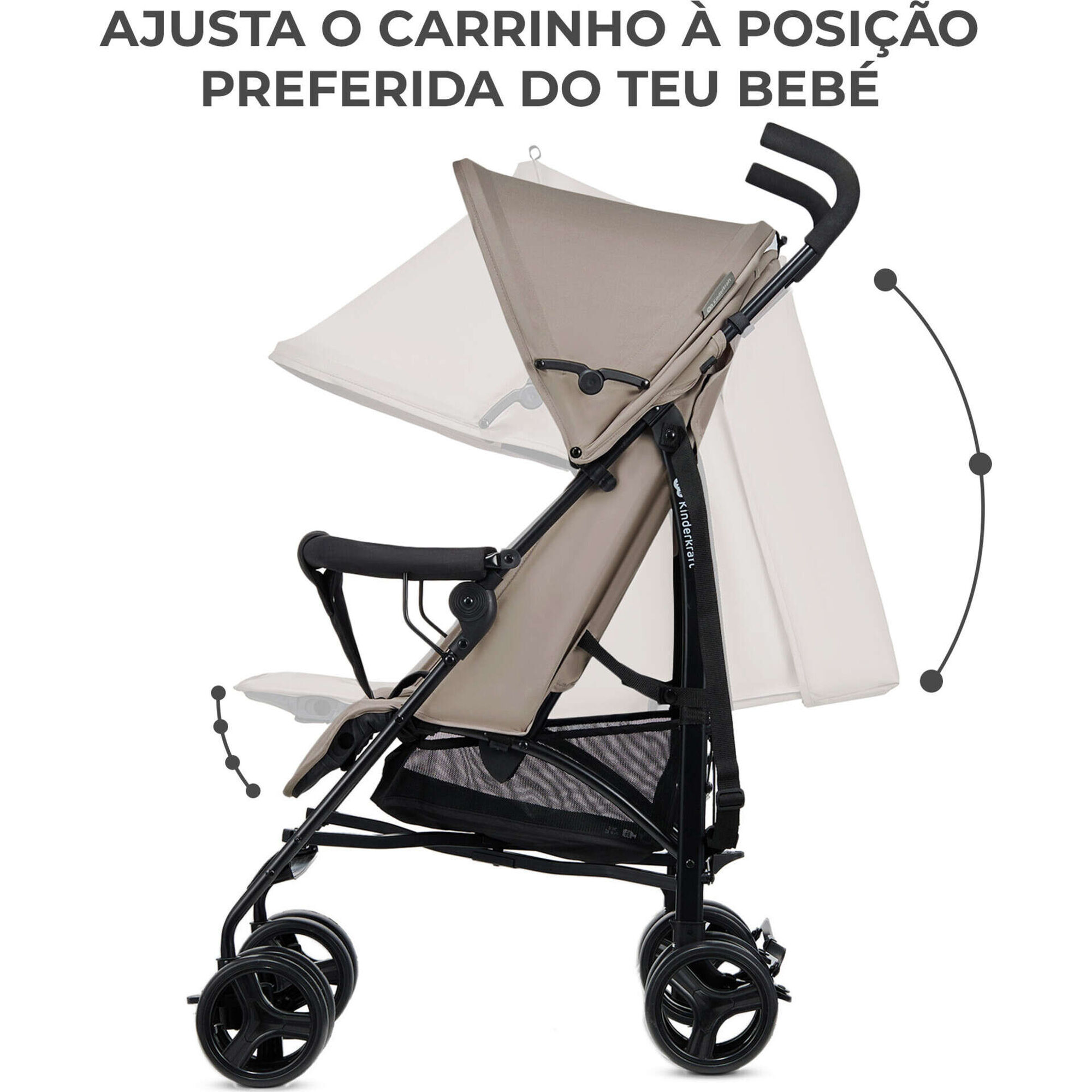 Carrinho de Passeio Bege Tik Kinderkraft