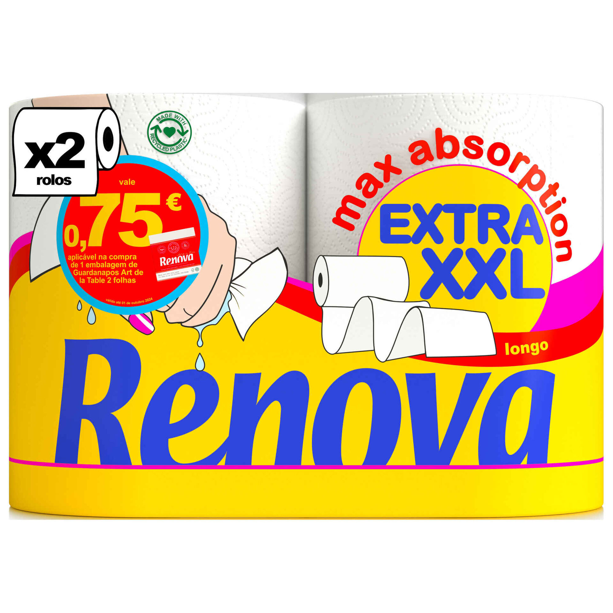 Rolo de Cozinha Maxi Absorption Extra XXL