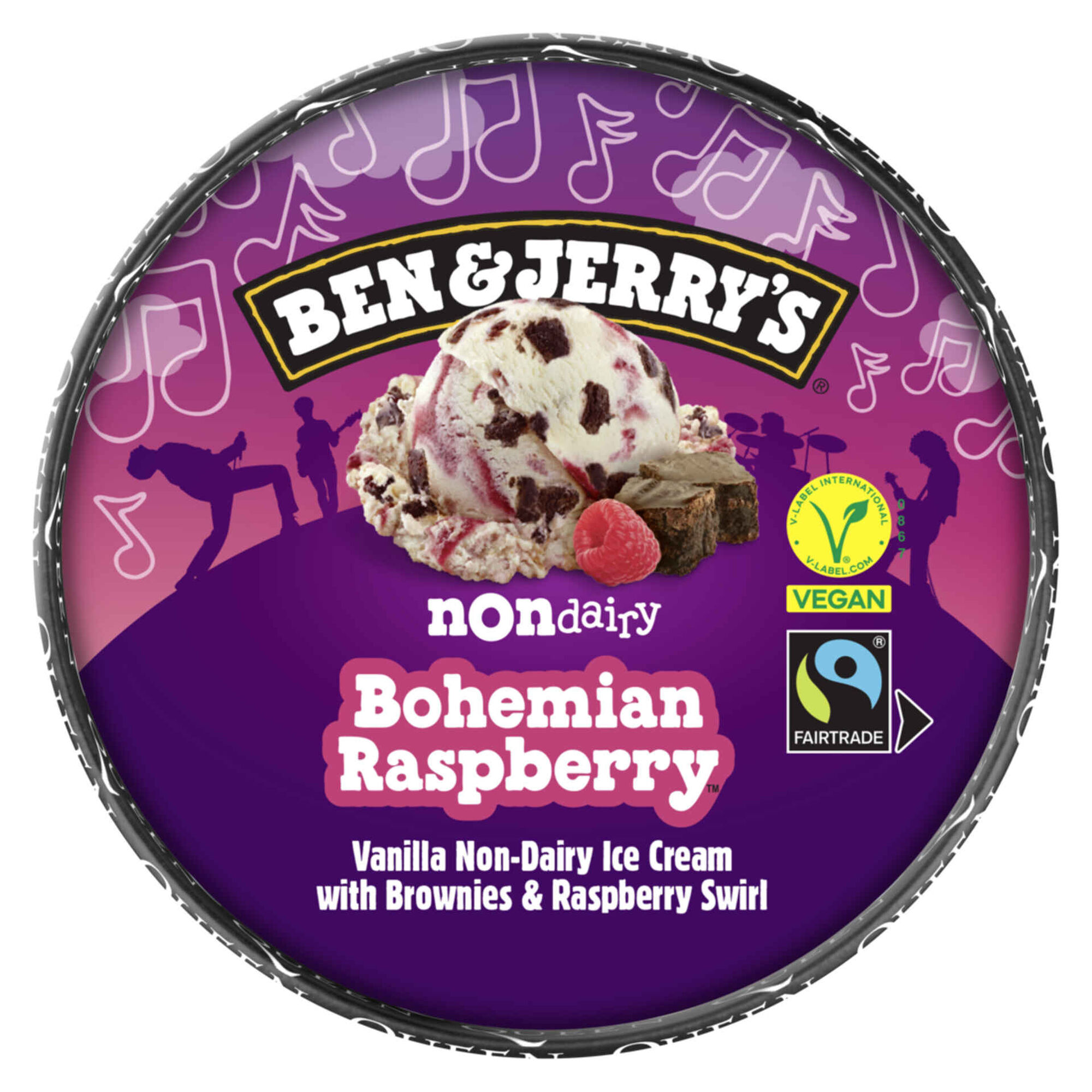 Gelado Bohemian Raspberry Vegan sem Lactose