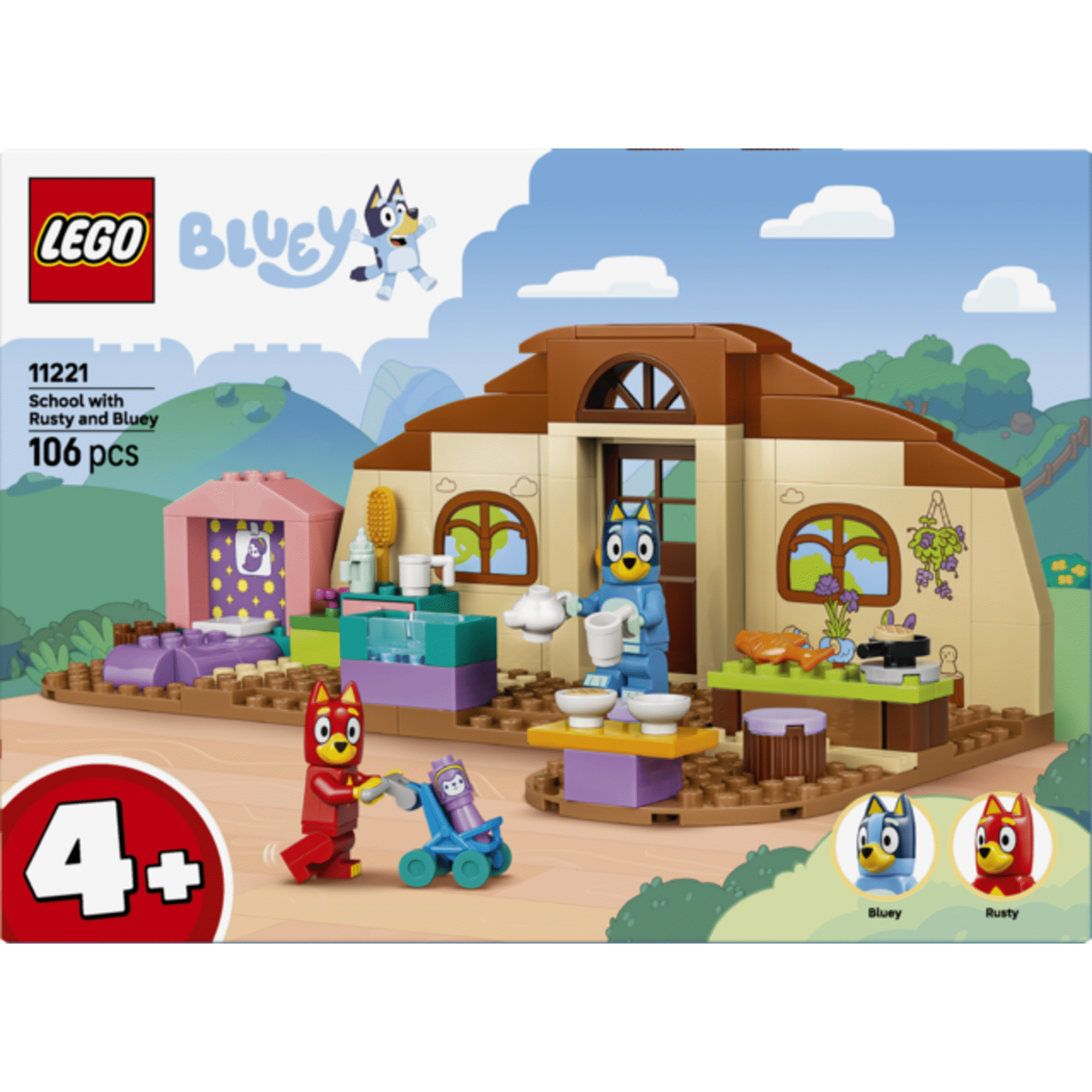 LEGO Bluey - Escola com o Rusty e a Bluey - 11221