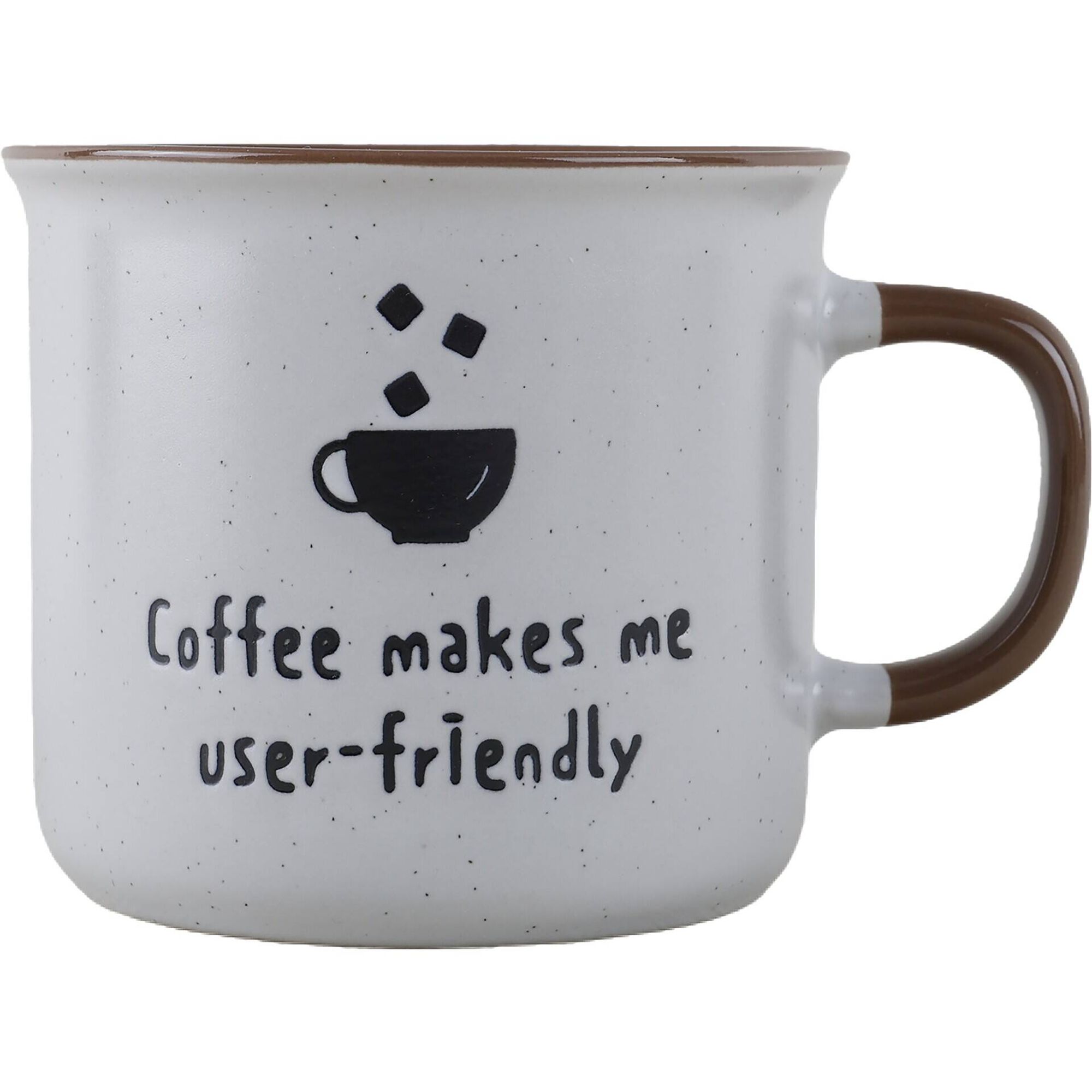 Caneca 285ml Coffee Makes Me User Friendly Branca Kasa