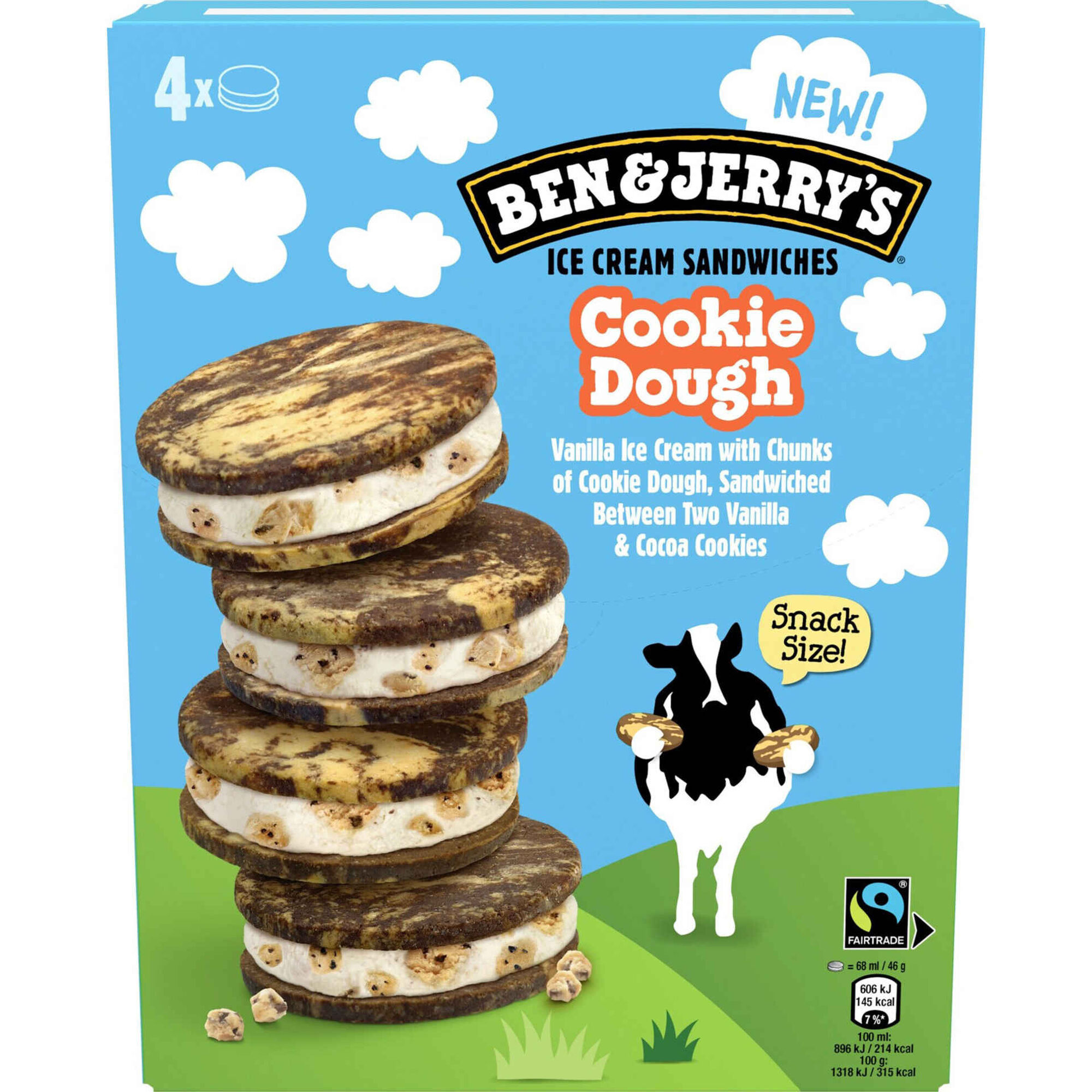 Gelado Sandwich Cookie Dough Ben & Jerry's