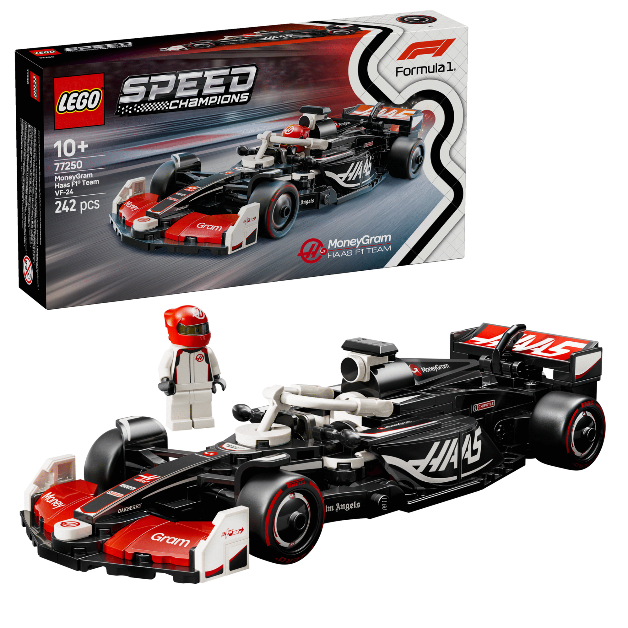 LEGO Speed Champions - Carro de Corrida MoneyGram Haas F1 Team VF-24 - 77250