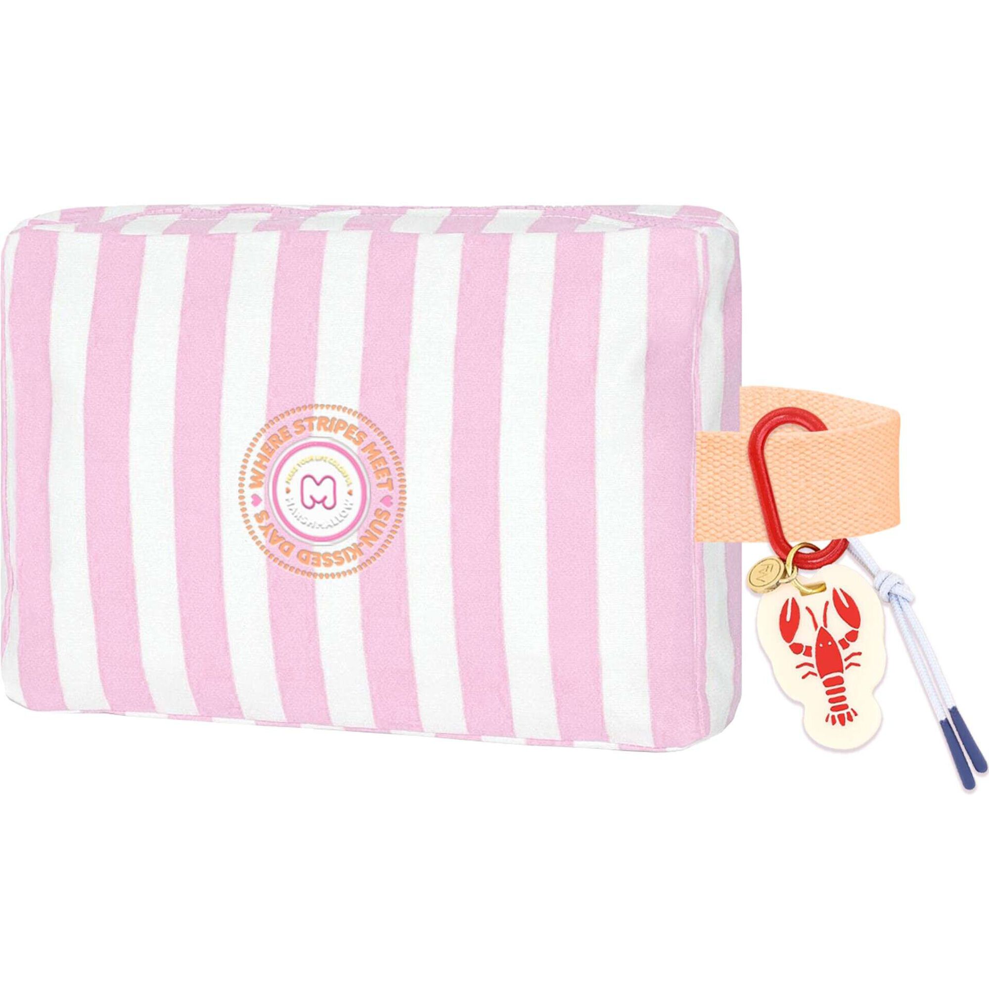 Necessaire Striped Love Rosa Marshmallow