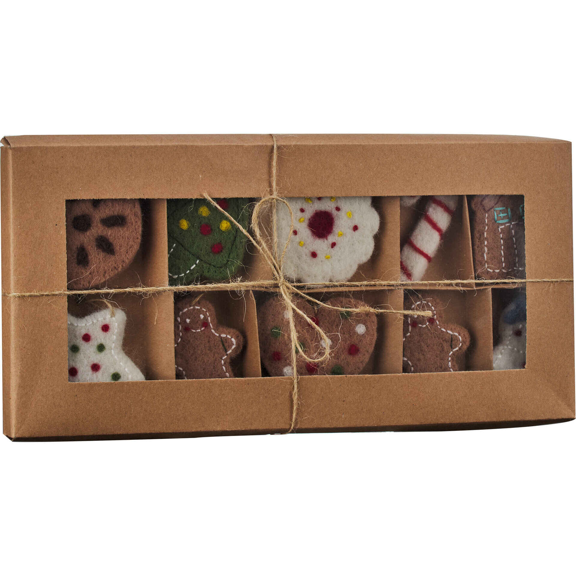 Conjunto Mini Ornamentos Feltro Gingerbread