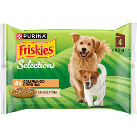 Comida H&uacute;mida para C&atilde;o Adulto Gelatina Frango Purina Friskies