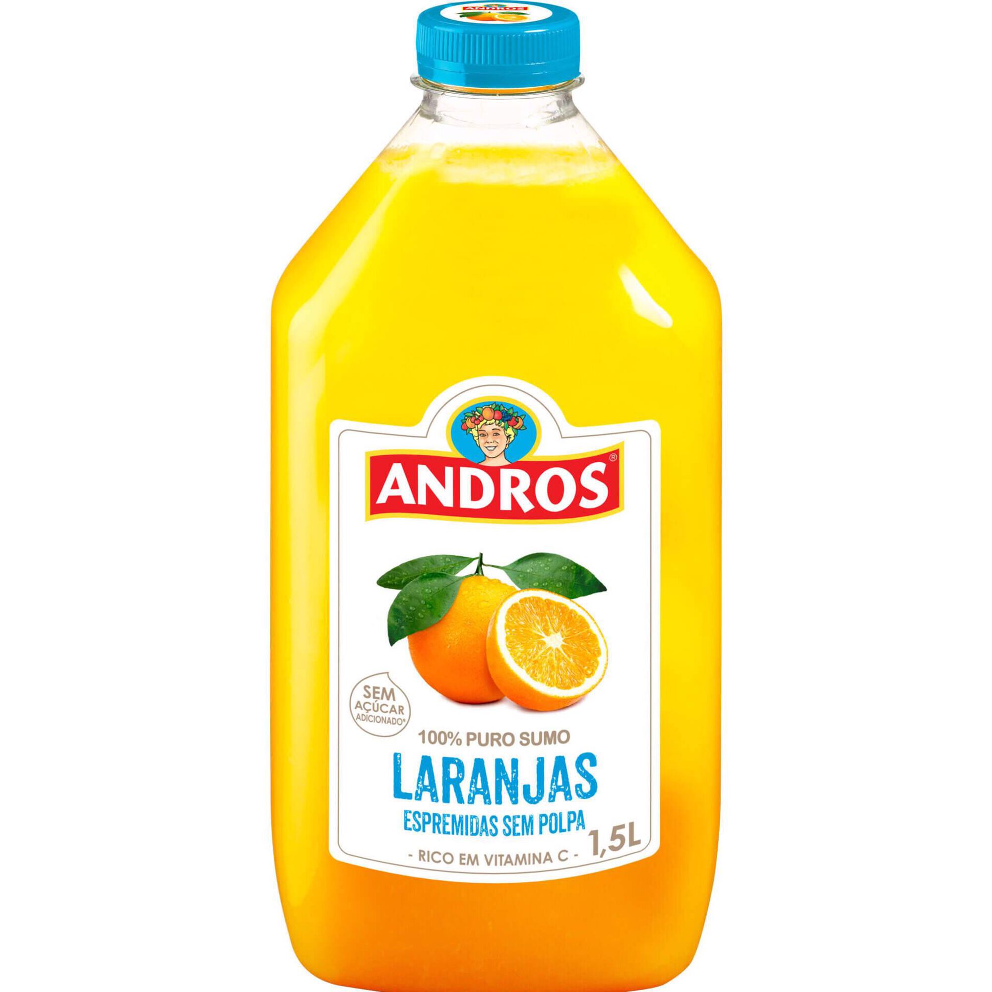 Sumo 100% Laranja sem Polpa Andros