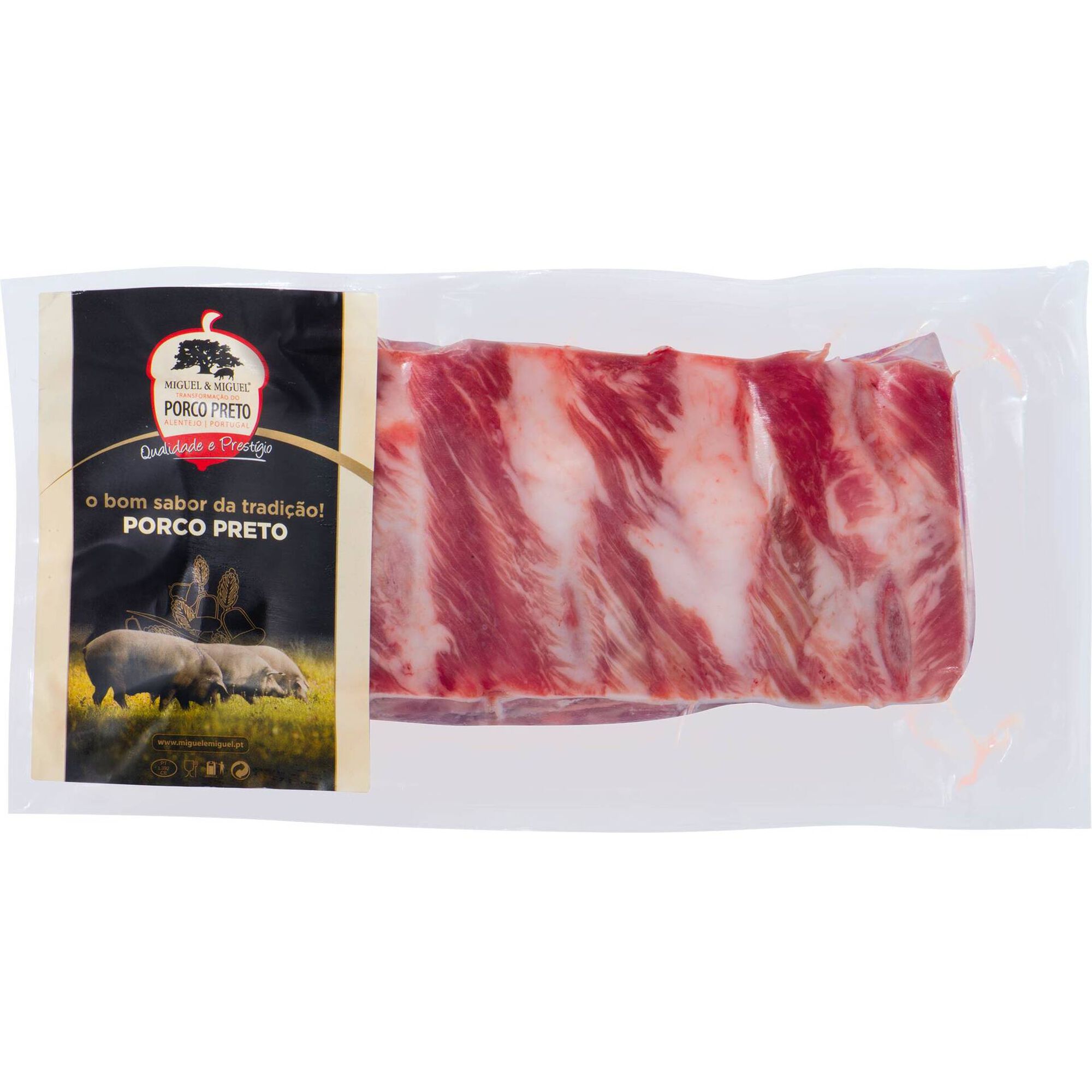 Tiras de Entrecosto de Porco Preto Congeladas