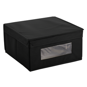 Caixa de Organiza&ccedil;&atilde;o com Tampa S Preta Bazar&atilde;o