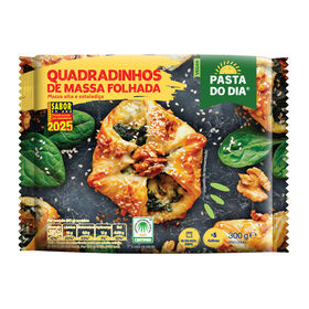 Quadradinhos de Massa Folhada Pasta do Dia