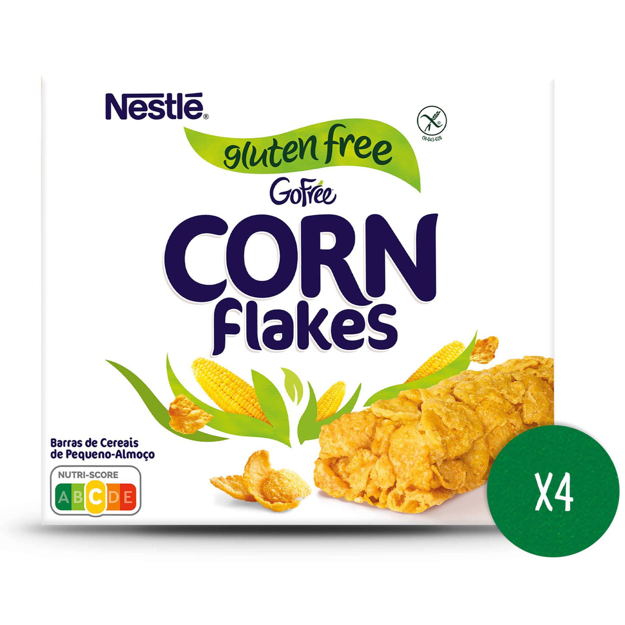 Barras de Cereais Go Free Corn Flakes sem Gl&uacute;ten