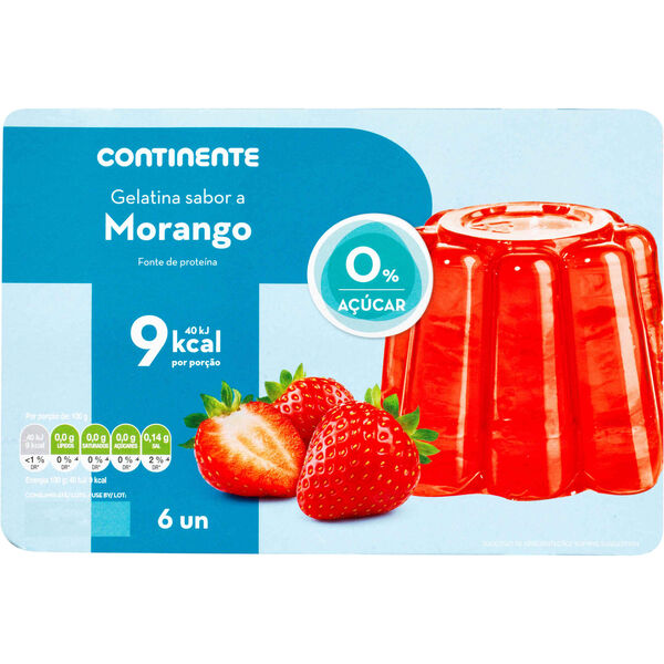Gelatina Pronta Morango sem Açúcar Continente