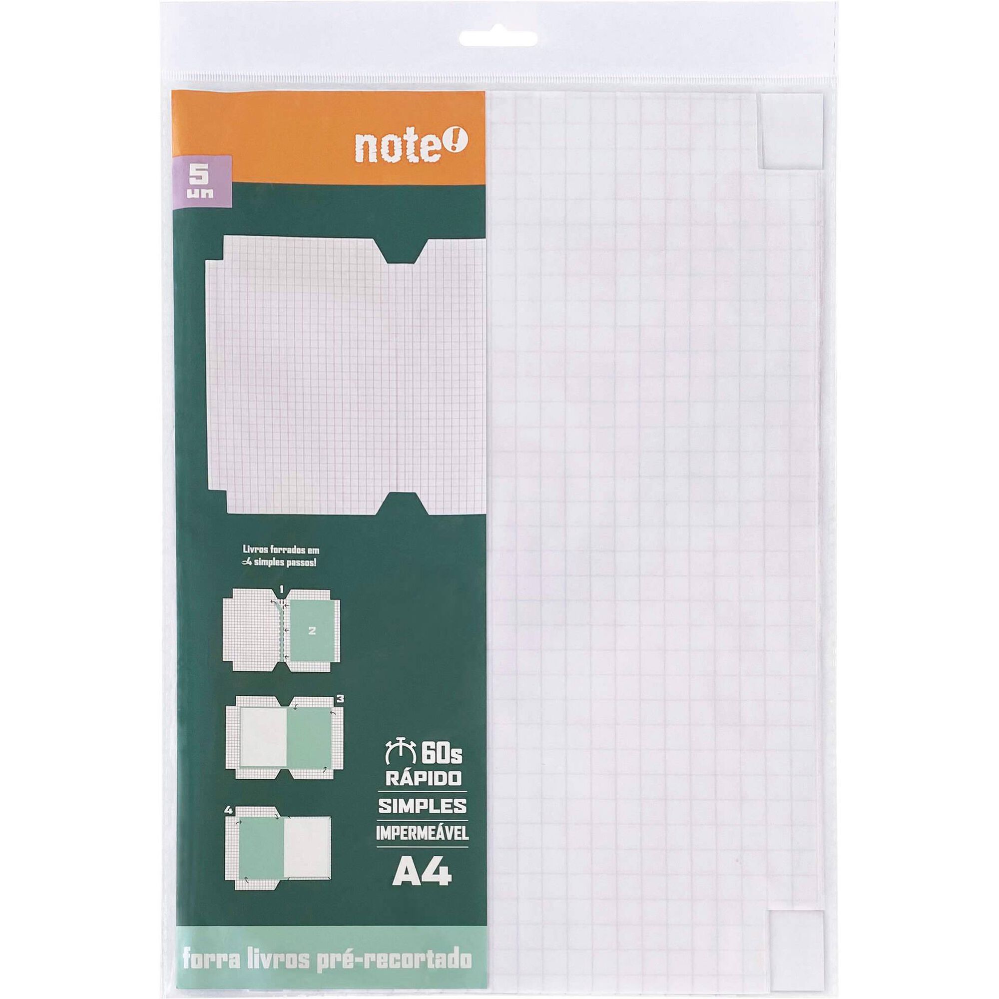 Conjunto 5 Forras Livro A4 Pr&eacute;-Recortado Note!