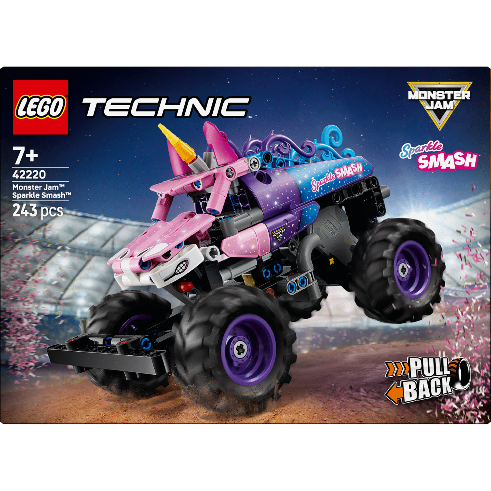 42220 Pull-back Monster Jam Sparkle Smash