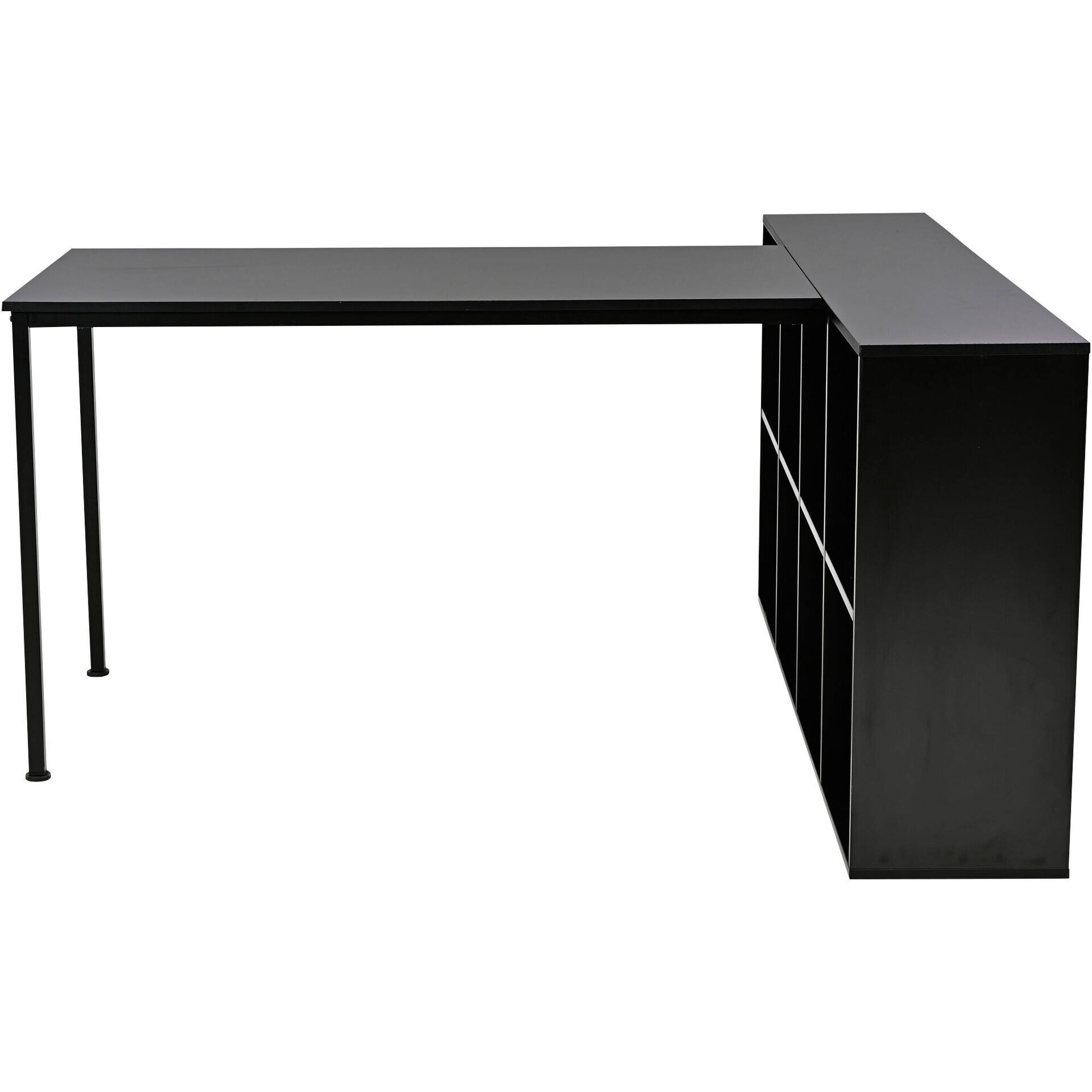 Secretária com Estante 2 Posições Preta