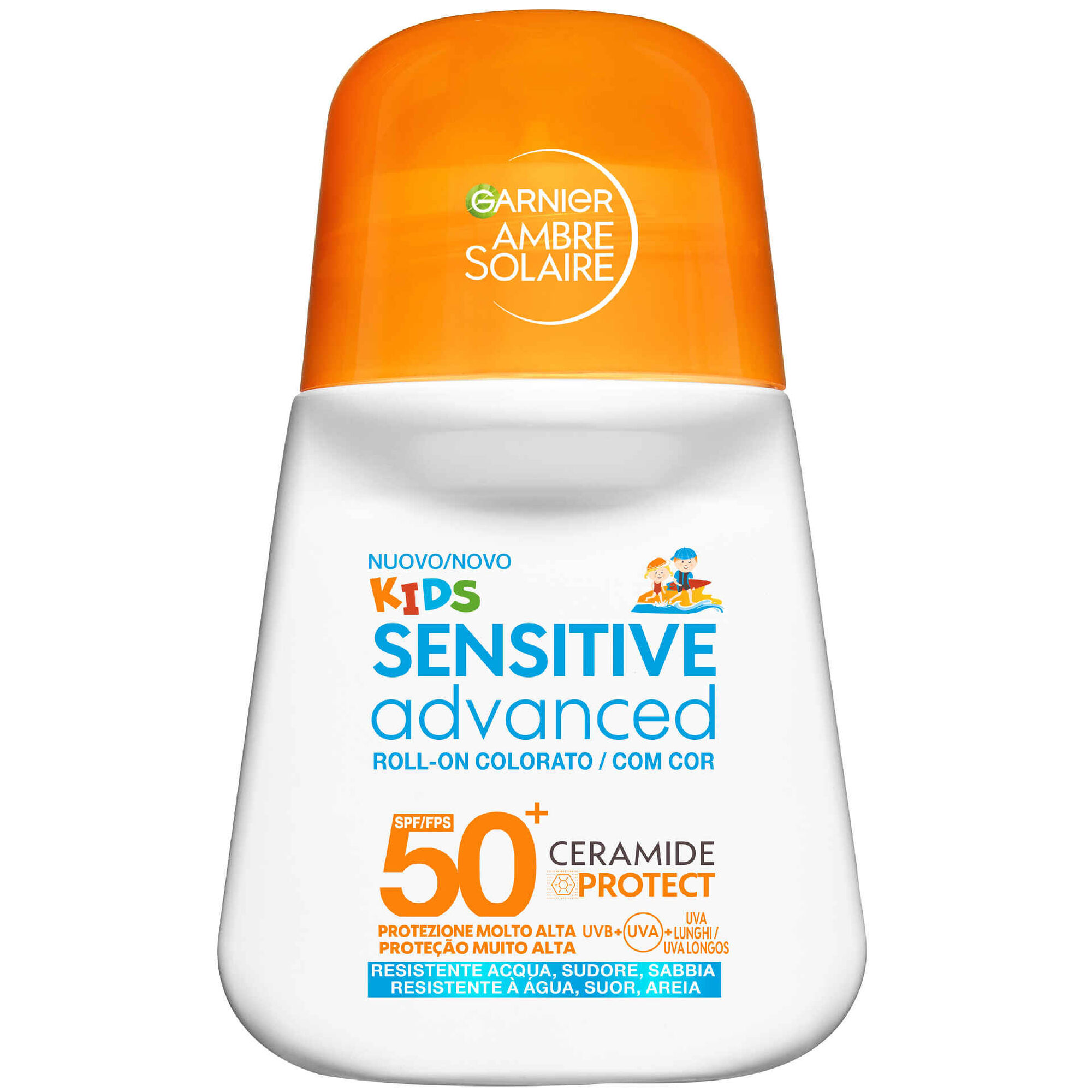 Protetor Solar Roll-On Sensitive Advanced com Cor FPS 50+ Garnier Ambre Solaire&nbsp;