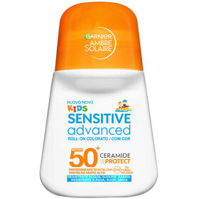 Protetor Solar Roll-On Sensitive Advanced com Cor FPS 50+ Garnier Ambre Solaire&nbsp;
