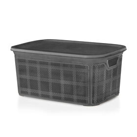 Caixa Arrumação Plástico 10L Cinza