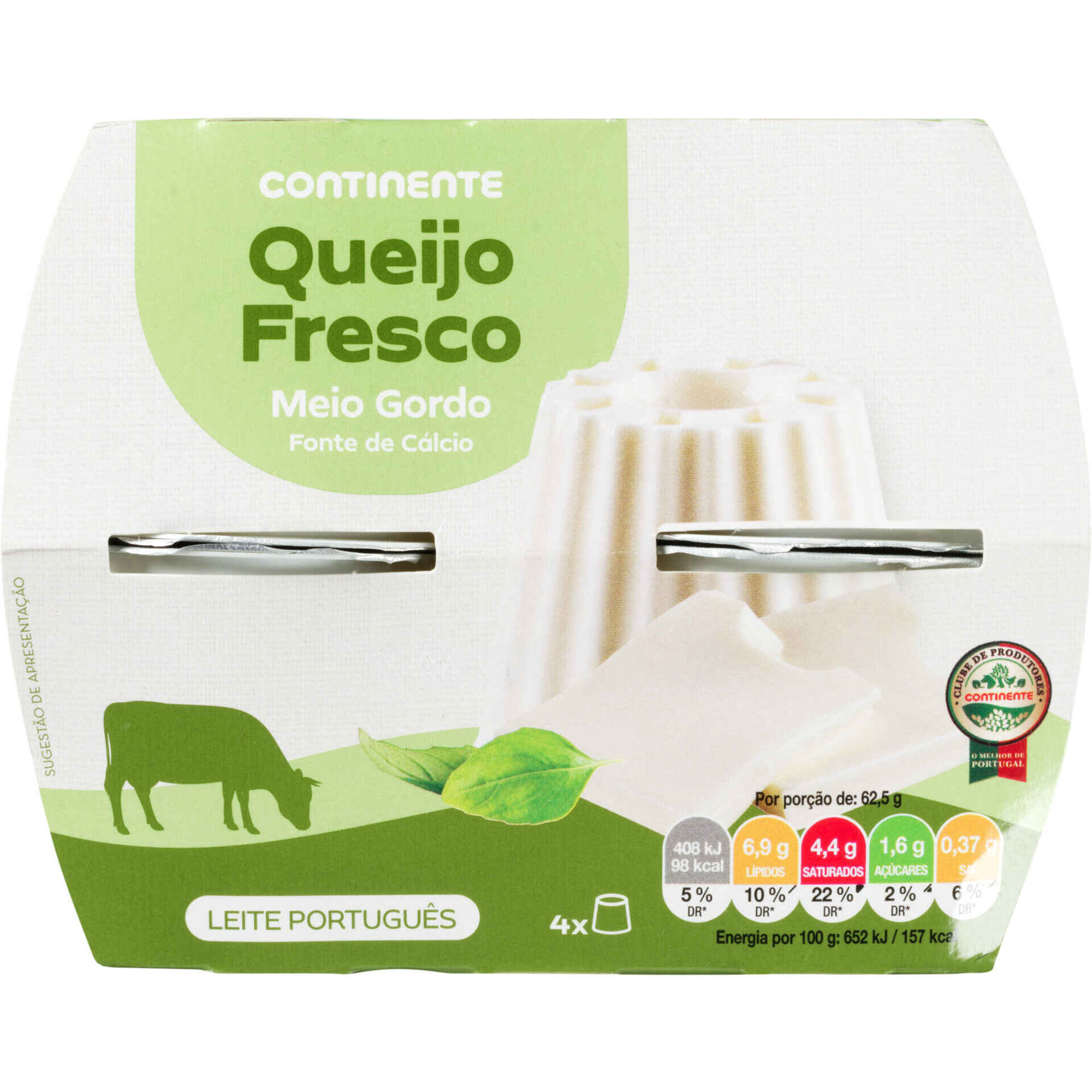 Queijo Fresco Meio Gordo Longa Dura&ccedil;&atilde;o Continente