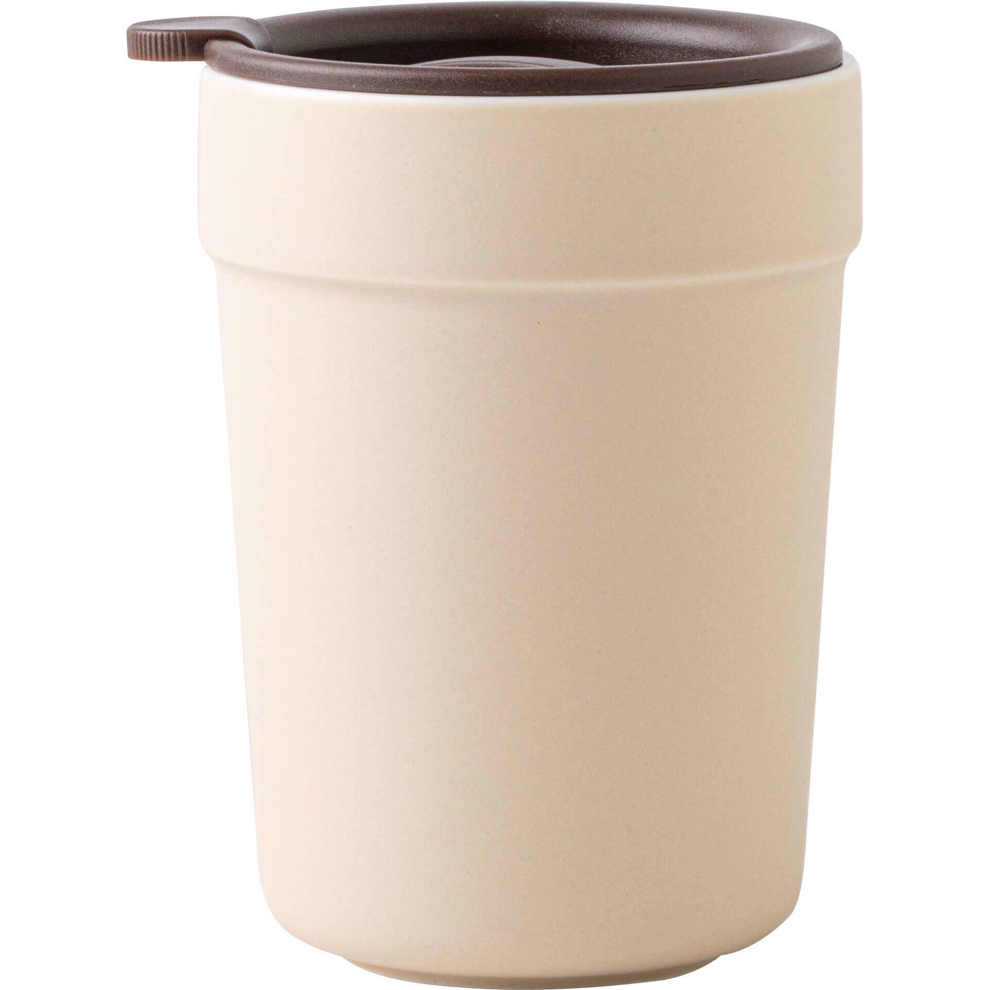 Copo 440ml com Tampa Bege Kasa