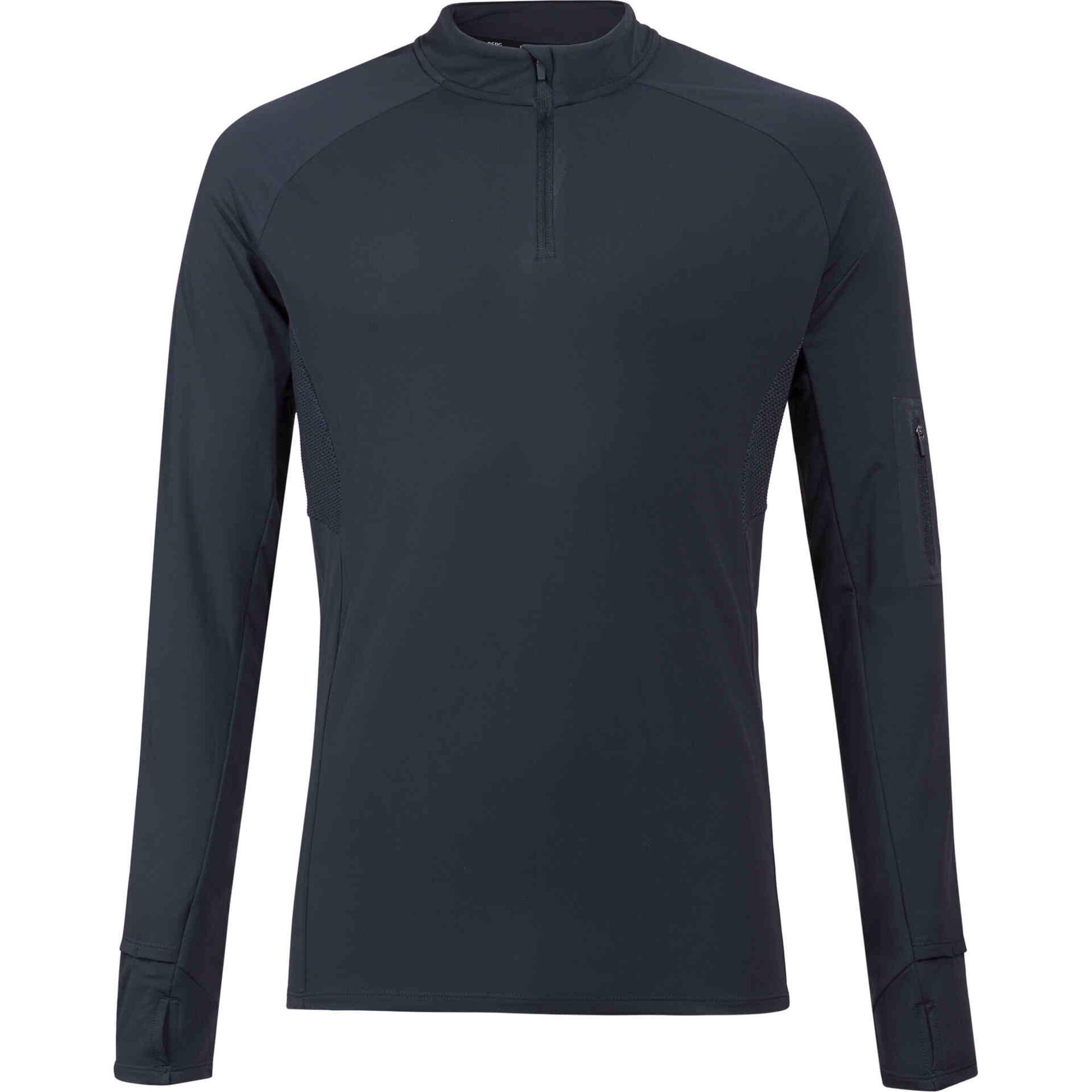 Camisola Fitness Meio Zip Homem Azul XL
