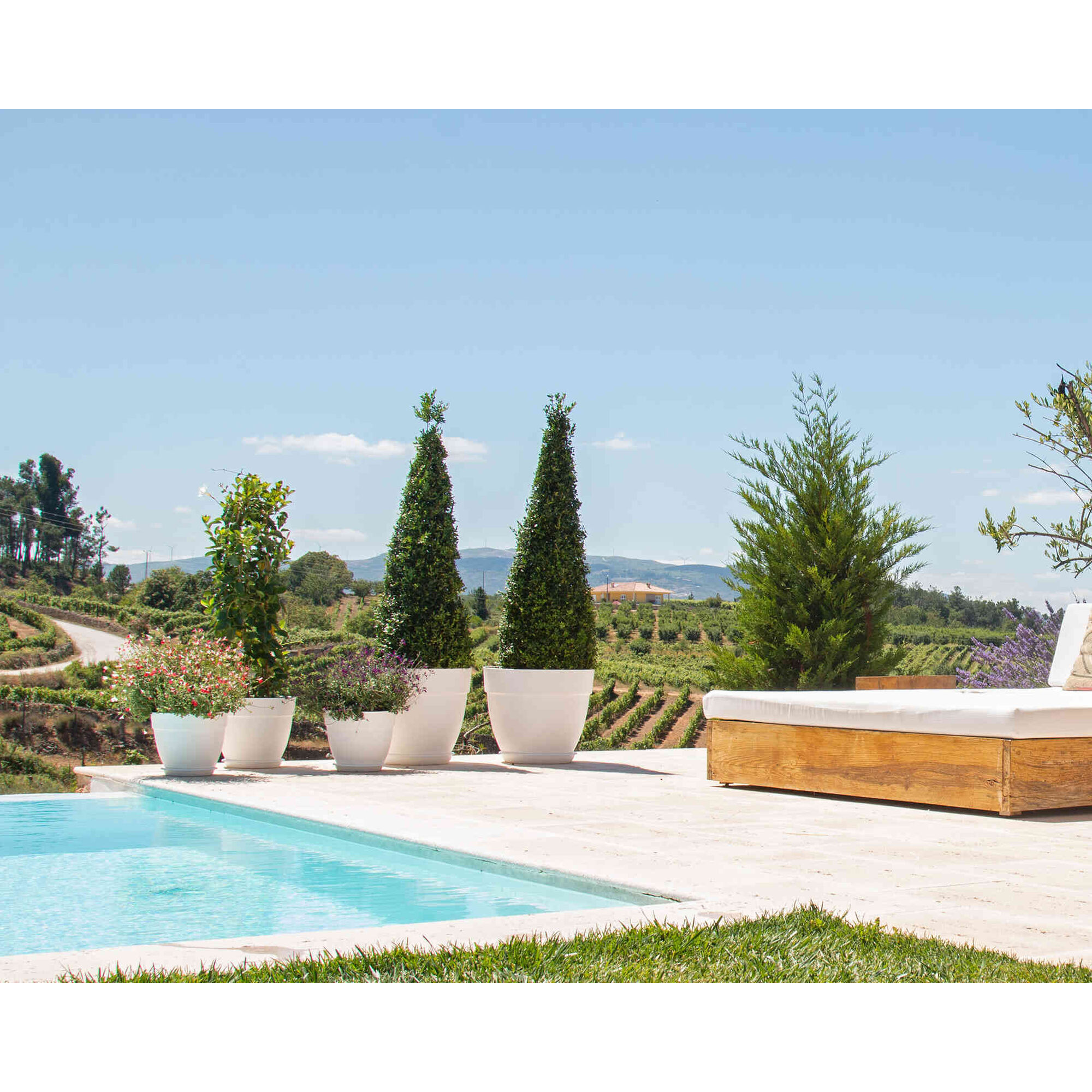 Vaso Redondo Plástico 20cm Branco