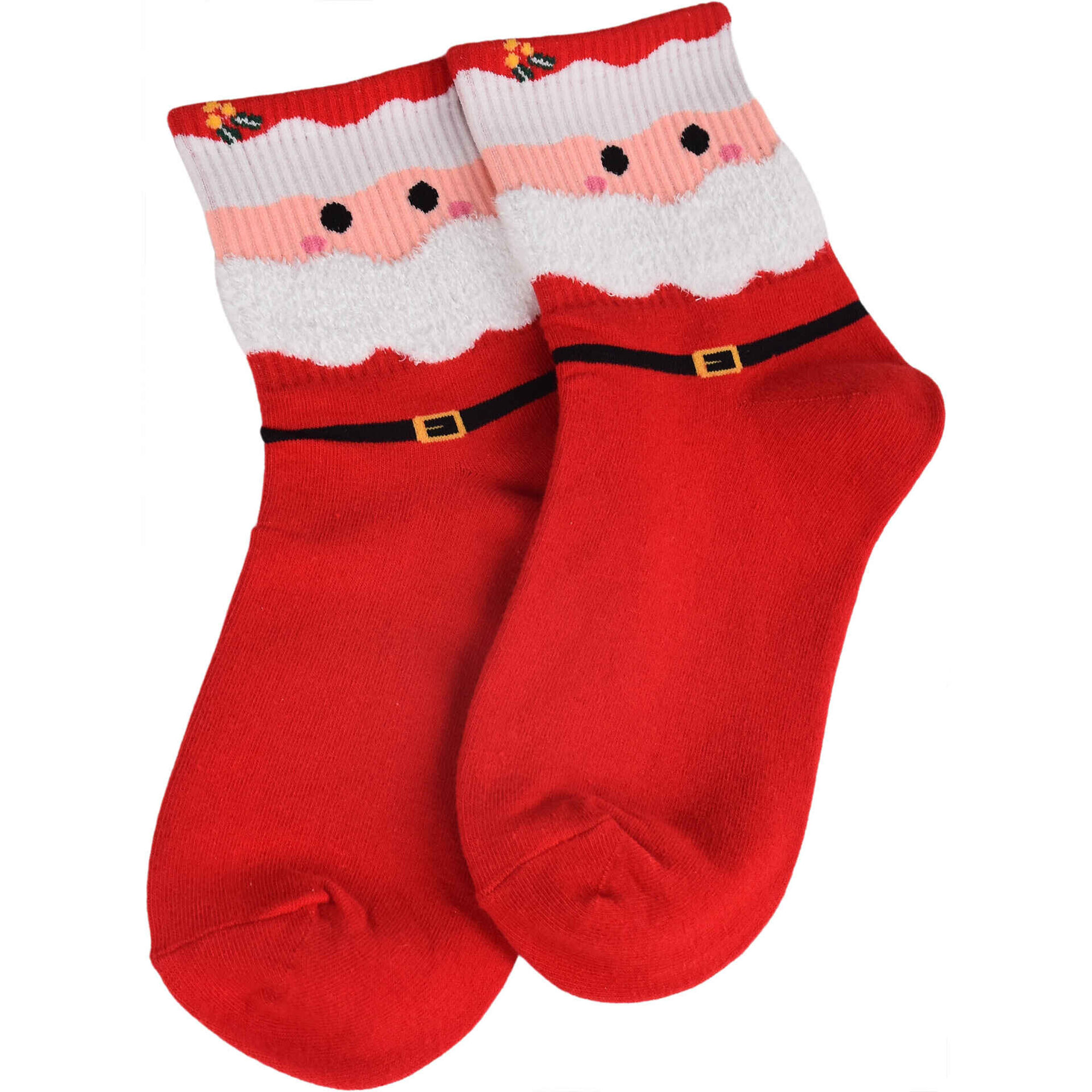 Conjunto 2 Pares Meias Natal Bazar&atilde;o