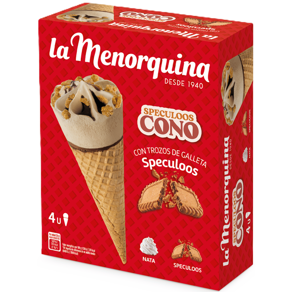 Gelado de Cone Speculoos La Menorquina