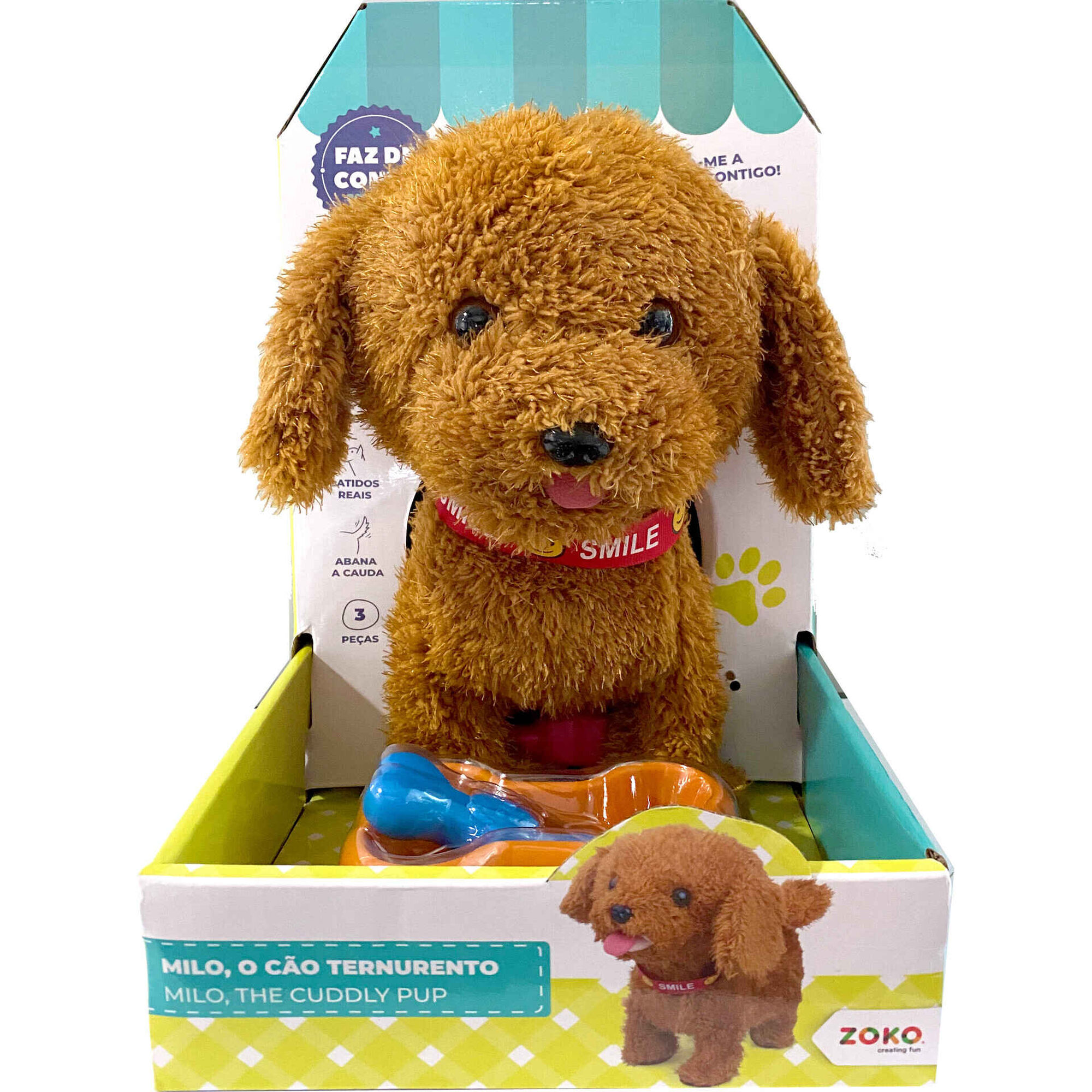 Zoko Faz de Conta - Peluche C&atilde;o Ternurento (v&aacute;rios modelos)