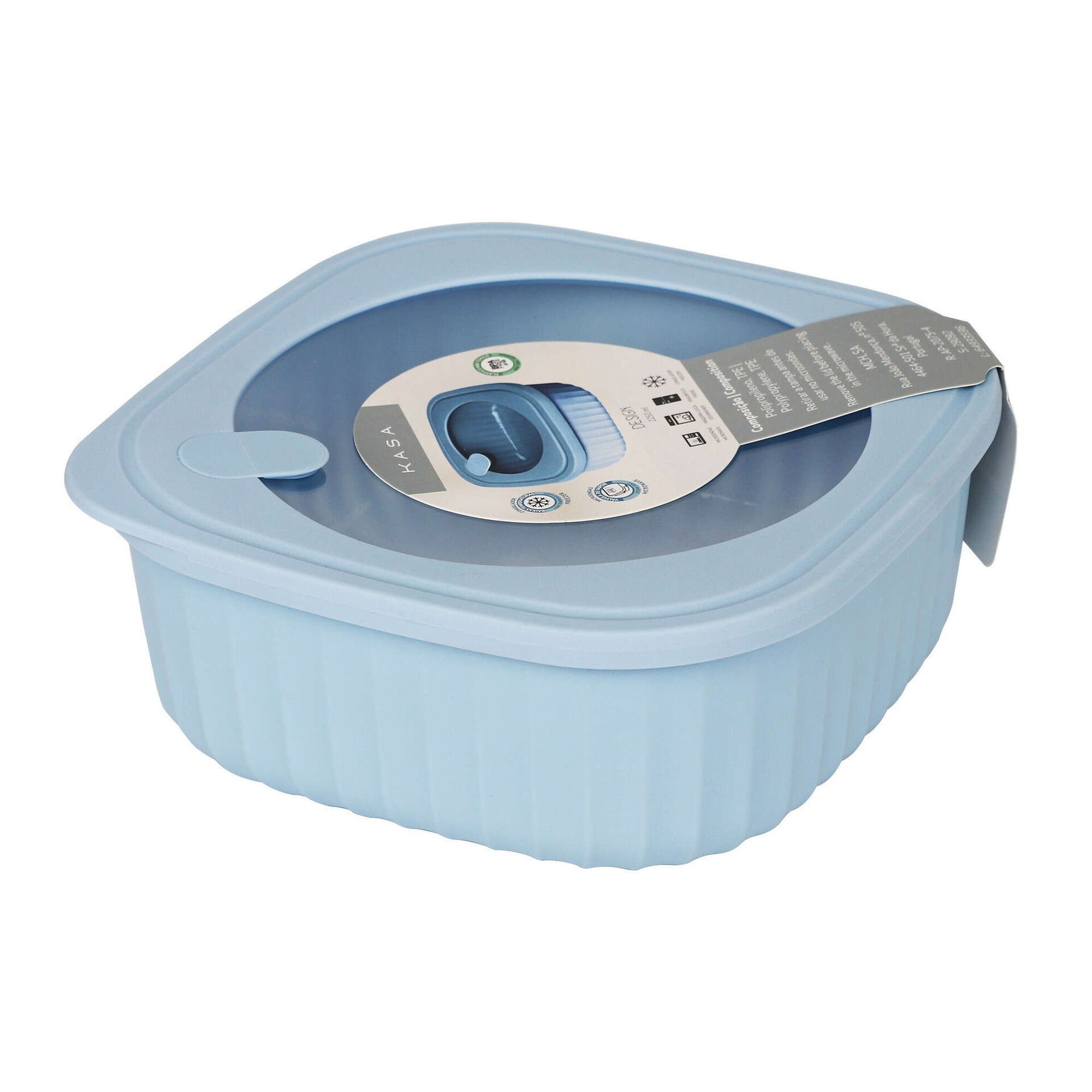 Caixa Herm&eacute;tica 2,25L Azul Design Kasa