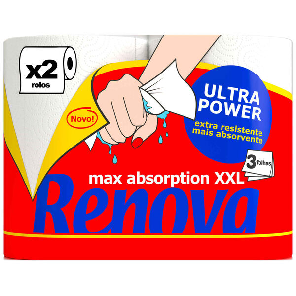 Rolo de Cozinha Max Absorption XXL Ultra Power Renova