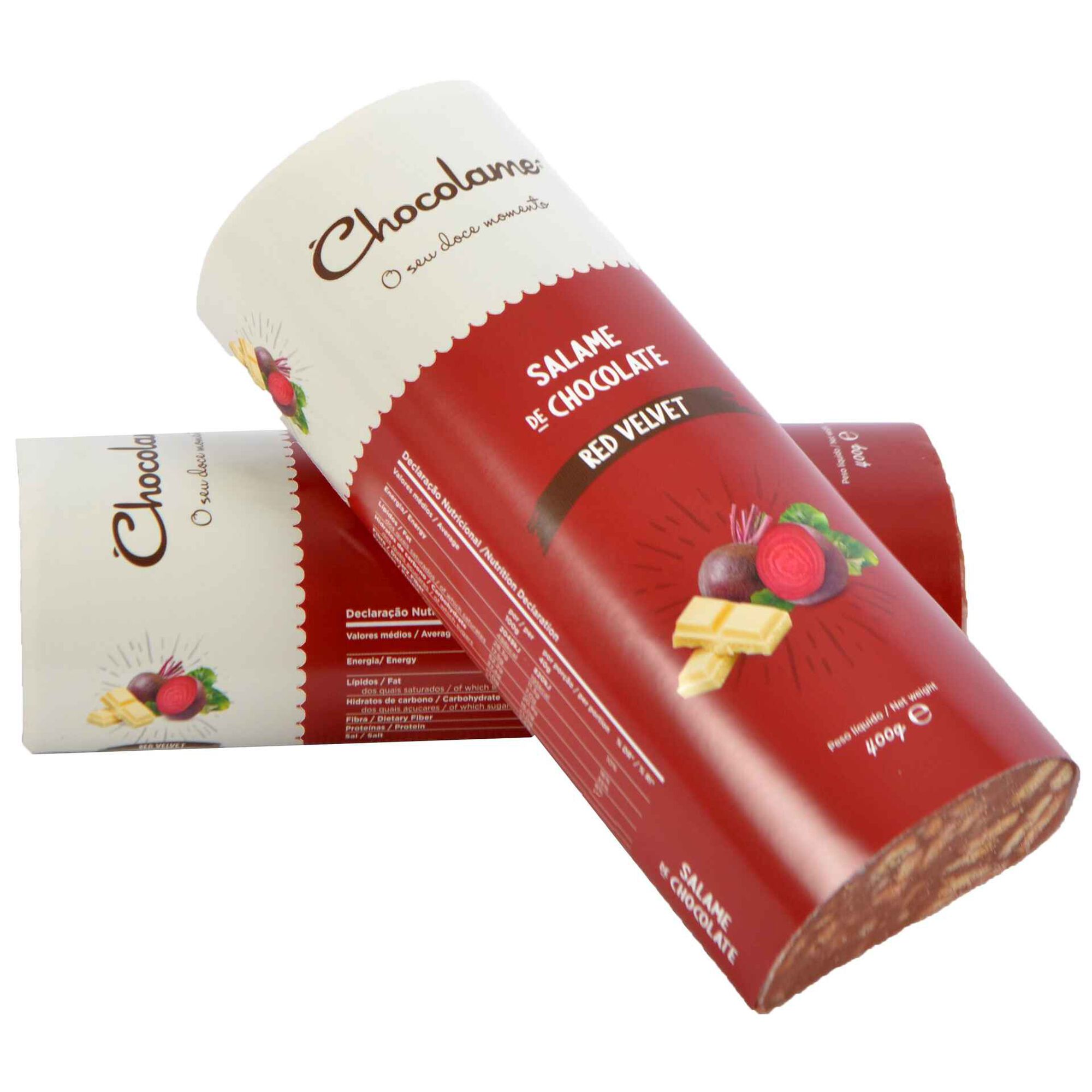 Salame de Chocolate Red Velvet