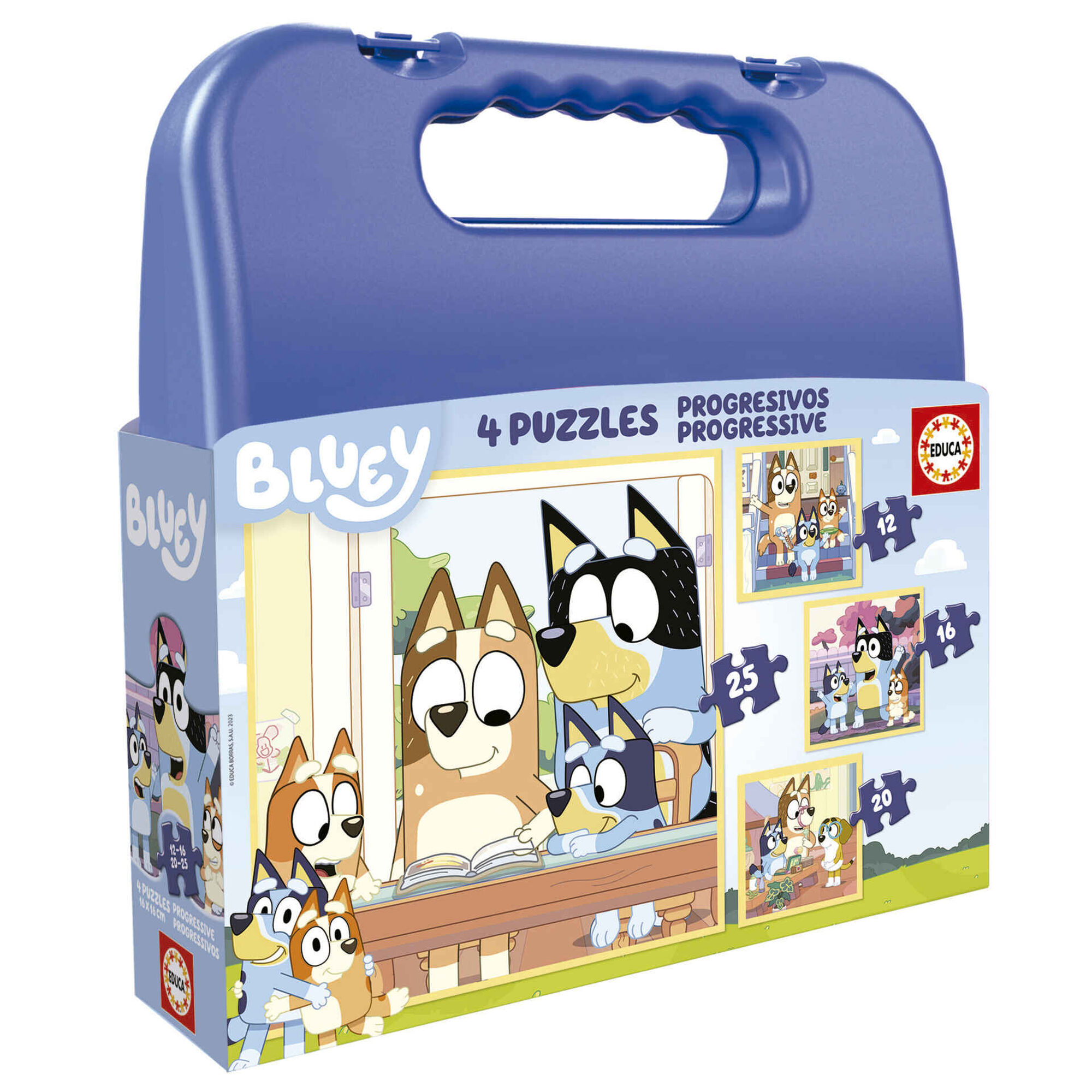 Educa - Puzzles Progressivos Bluey 12-25 Pe&ccedil;as