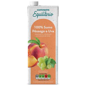 Sumo 100% Pêssego e Uva Continente Equilíbrio